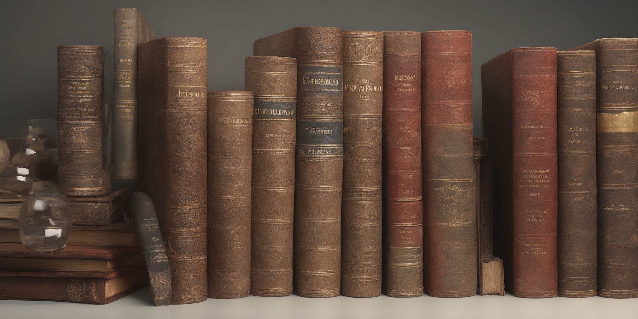 Encyclopedia  in realistic, photographic style