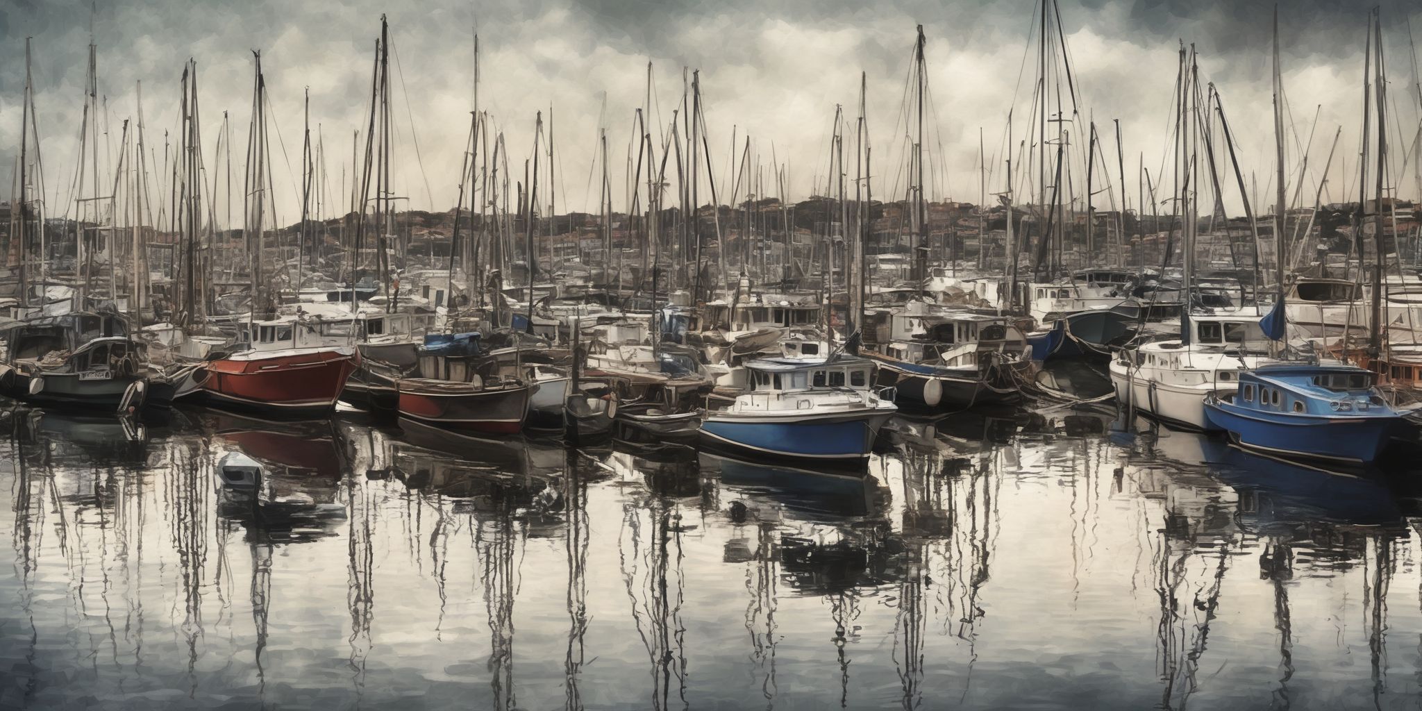 Harbor  in realistic, photographic style