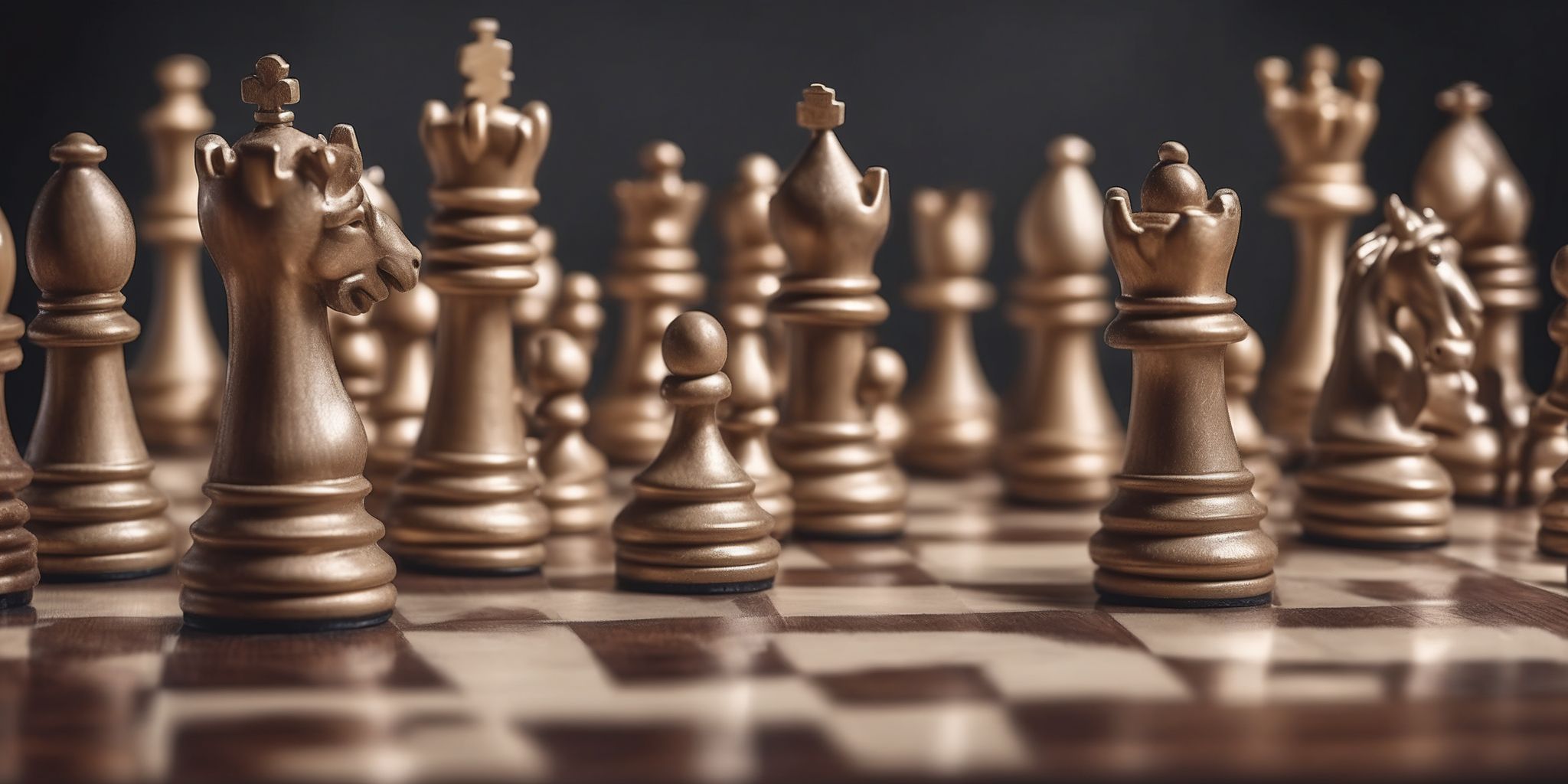 Financial chess  in realistic, photographic style