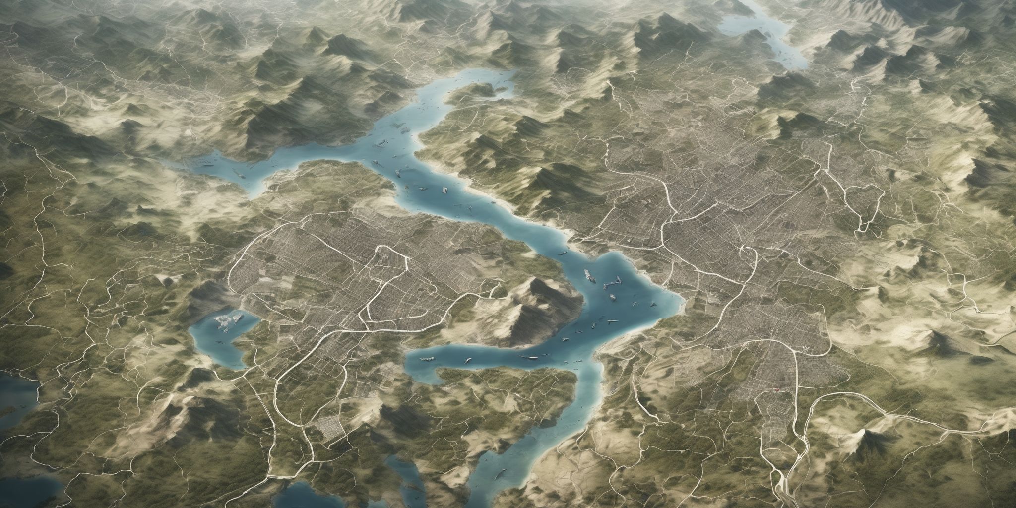 Map  in realistic, photographic style