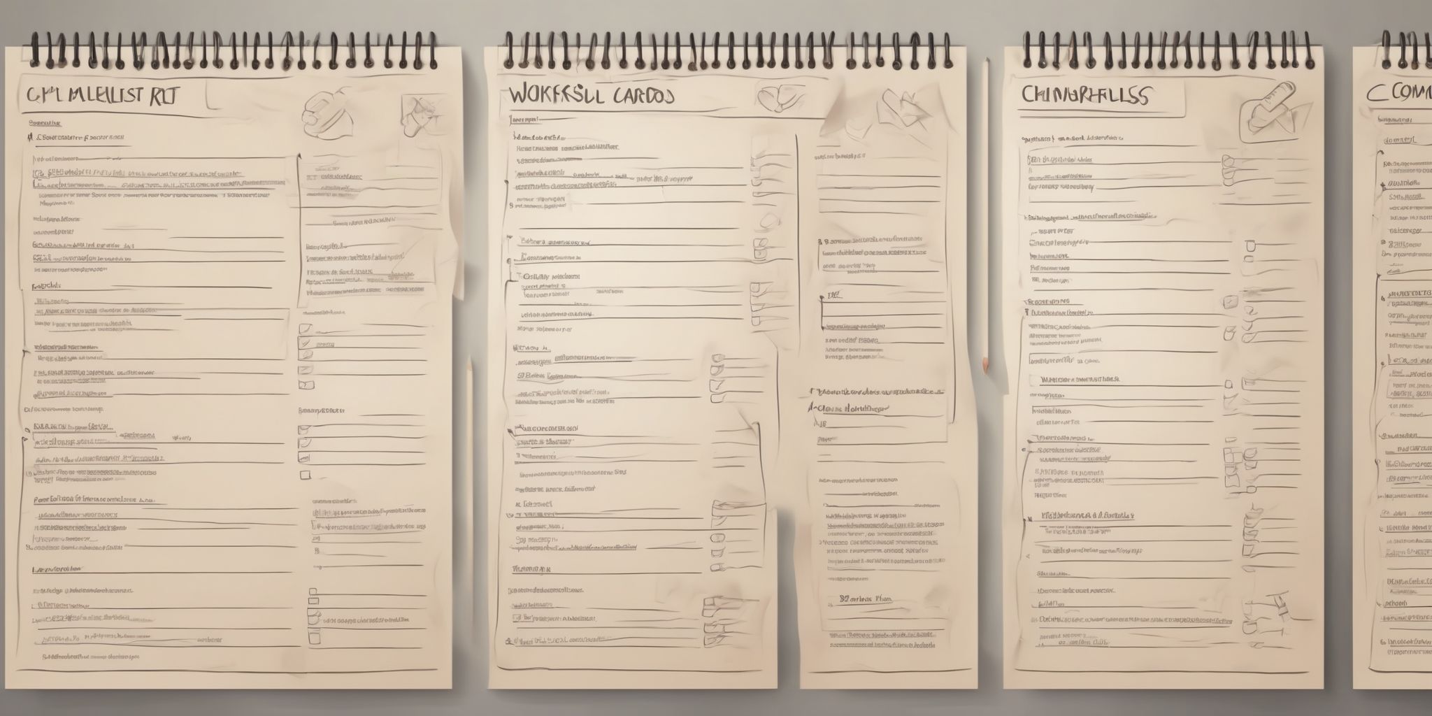 Checklist  in realistic, photographic style