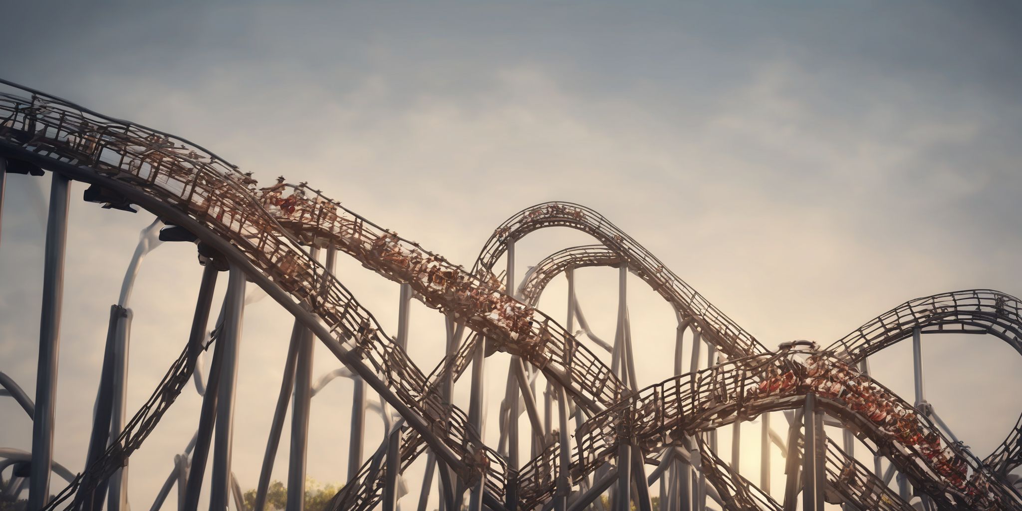 Roller coaster  in realistic, photographic style