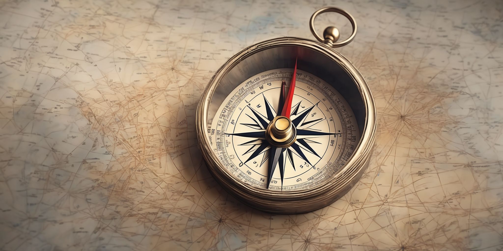 Compass  in realistic, photographic style