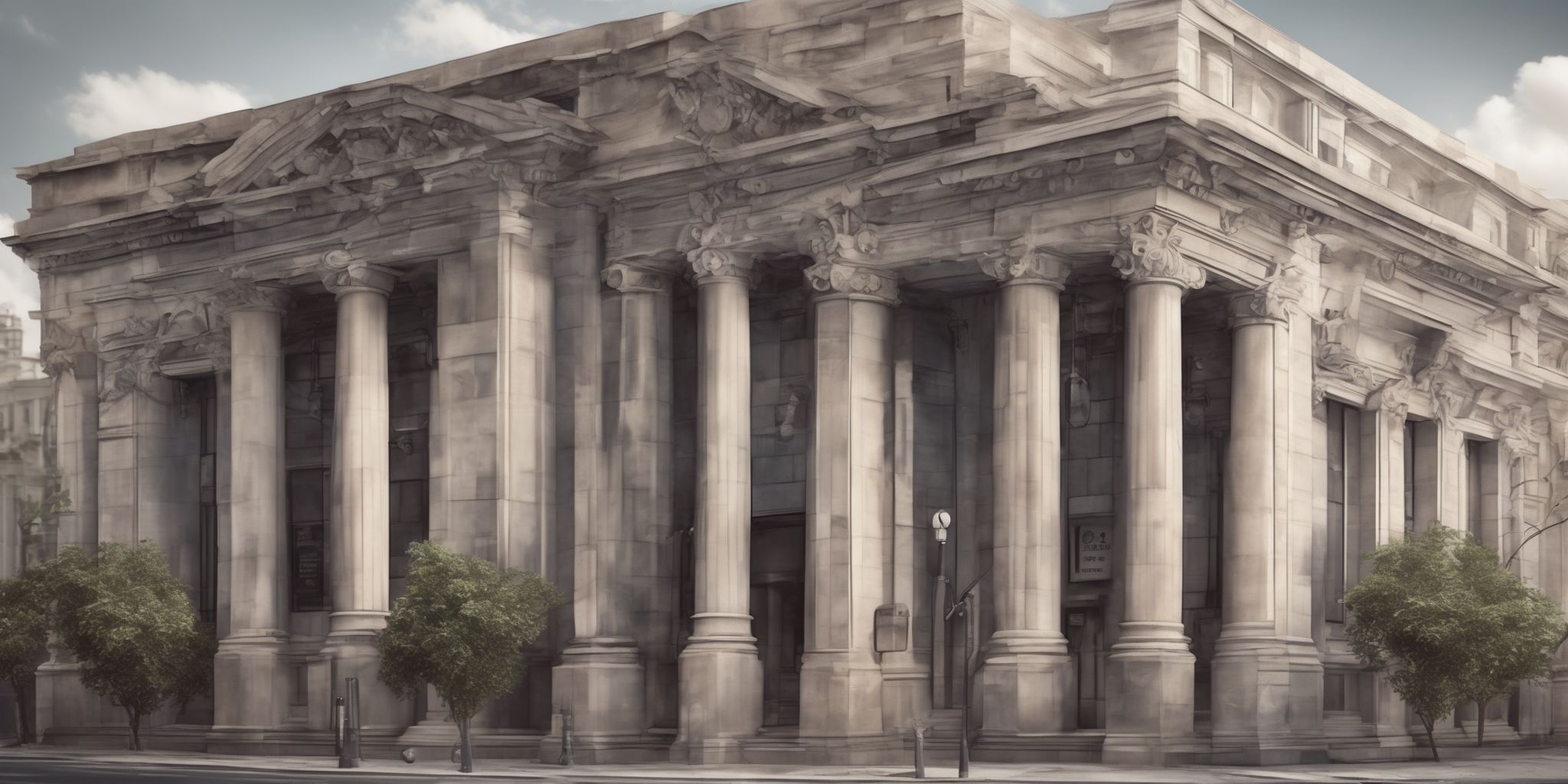 Bank  in realistic, photographic style