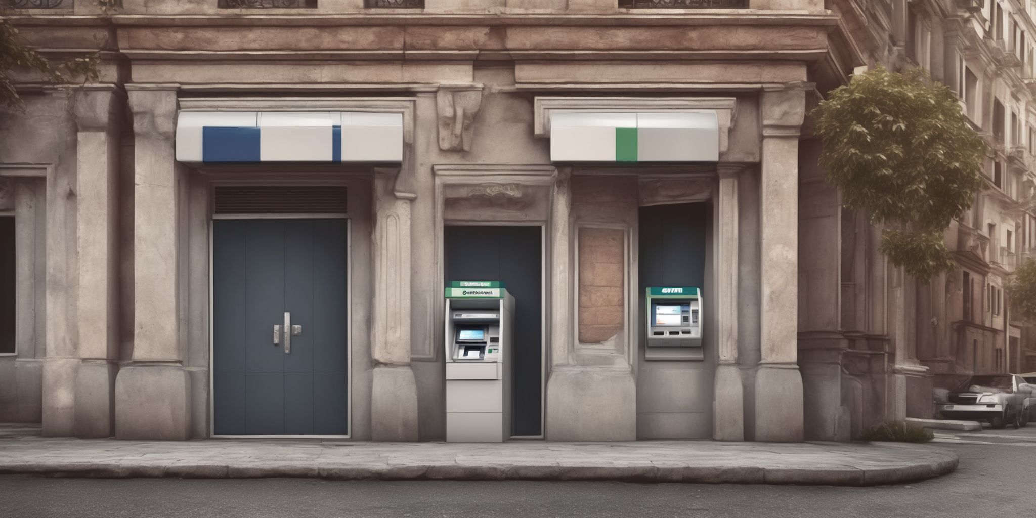 ATM  in realistic, photographic style