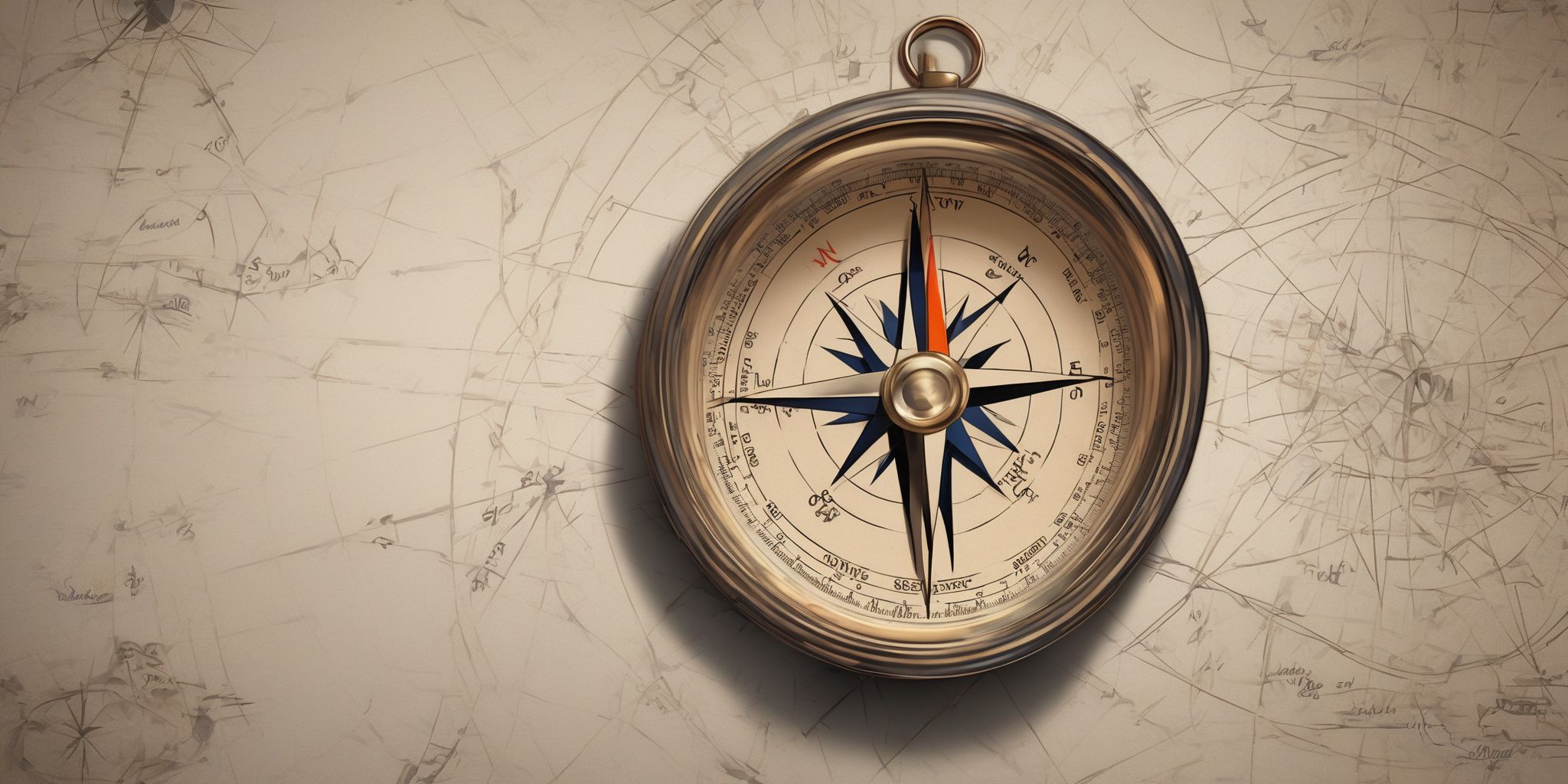 Compass  in realistic, photographic style