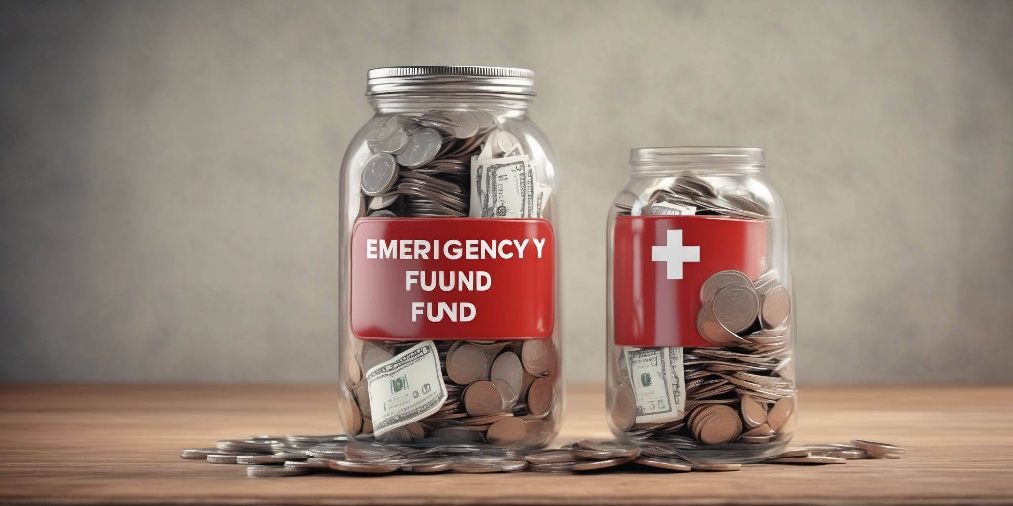 Emergency fund  in realistic, photographic style