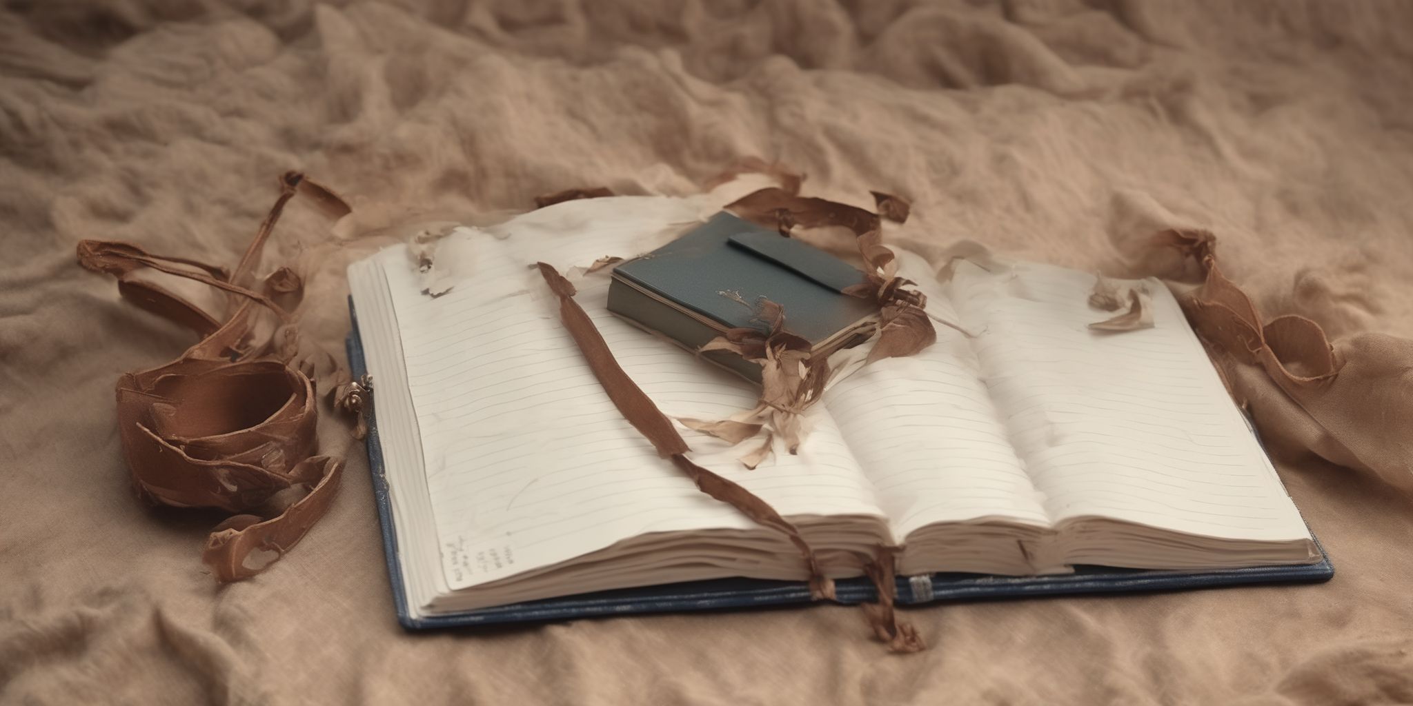 Diary  in realistic, photographic style