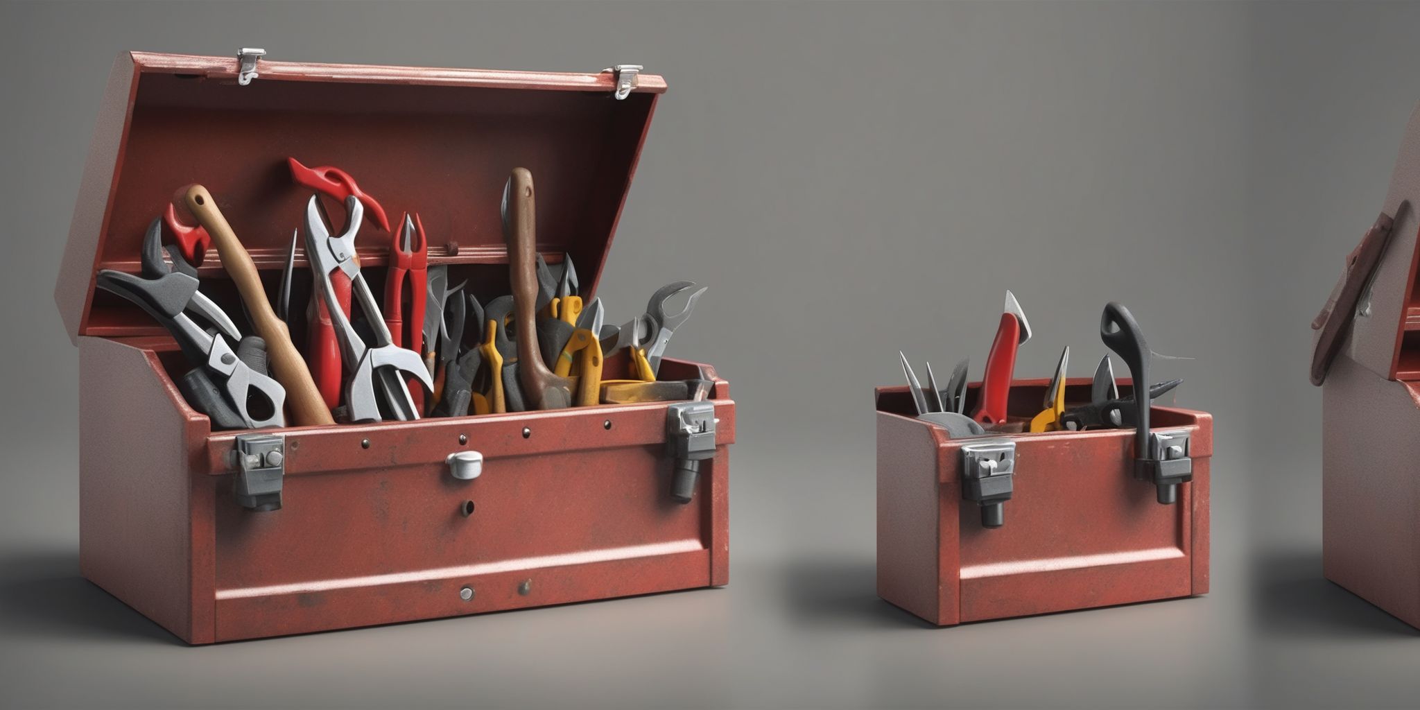 Toolbox  in realistic, photographic style