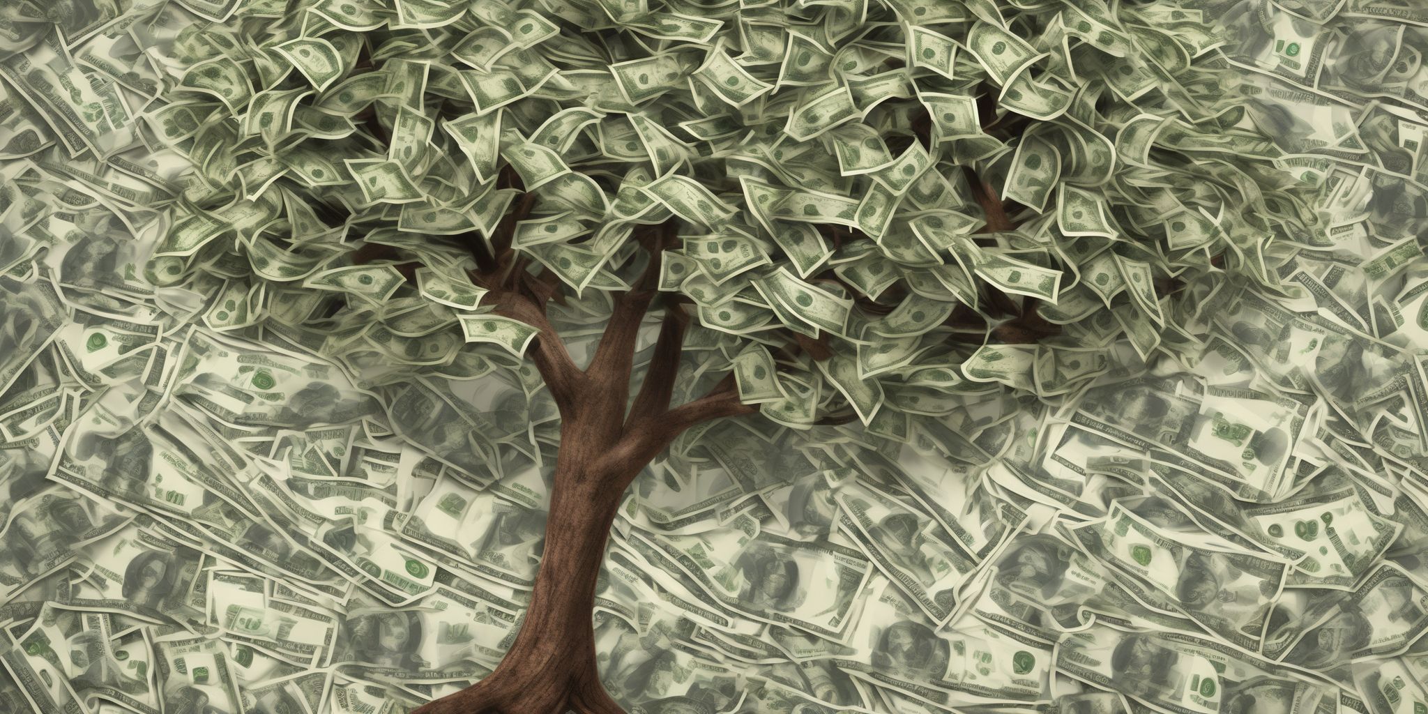 Money tree  in realistic, photographic style