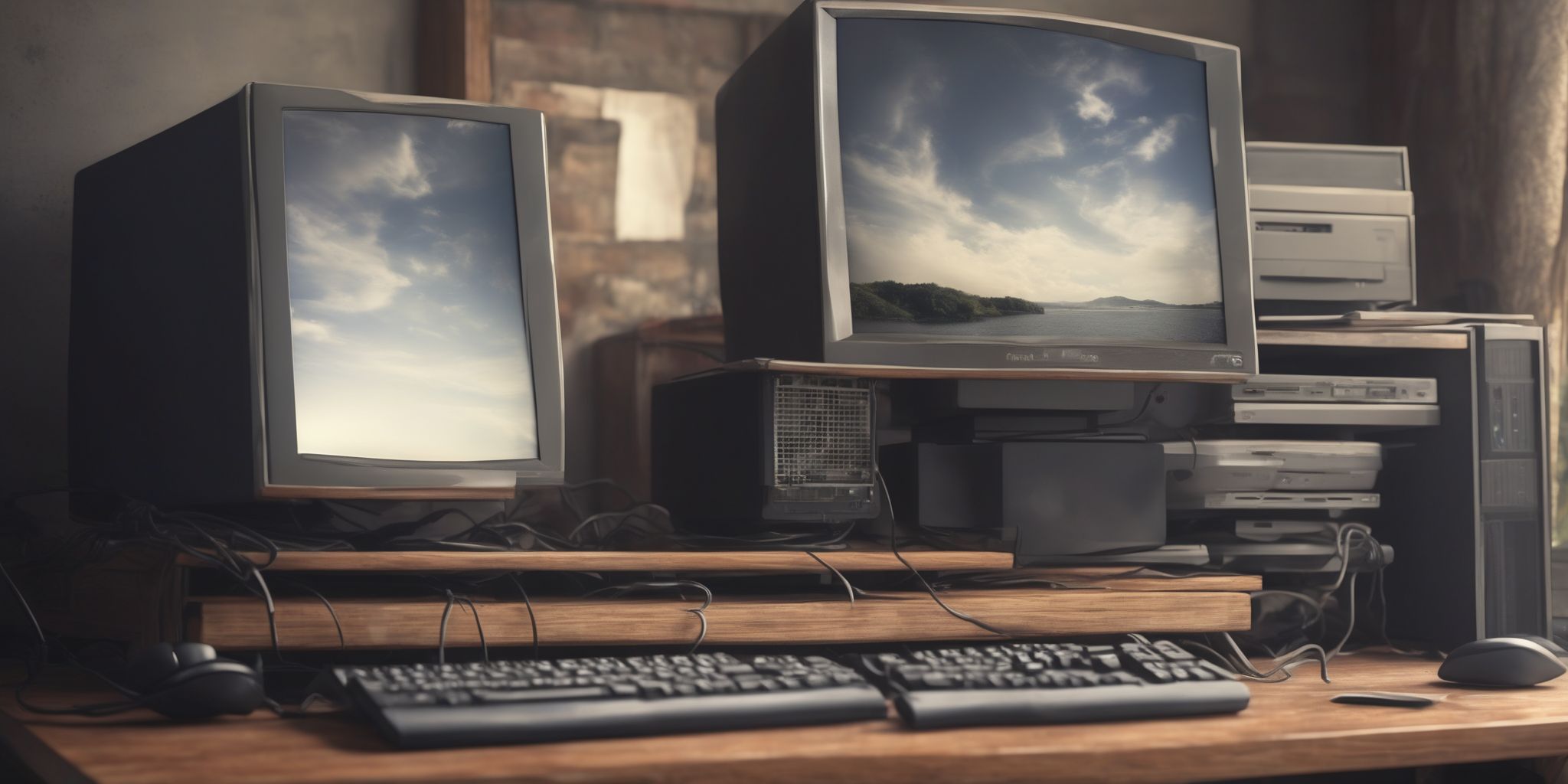Computer  in realistic, photographic style