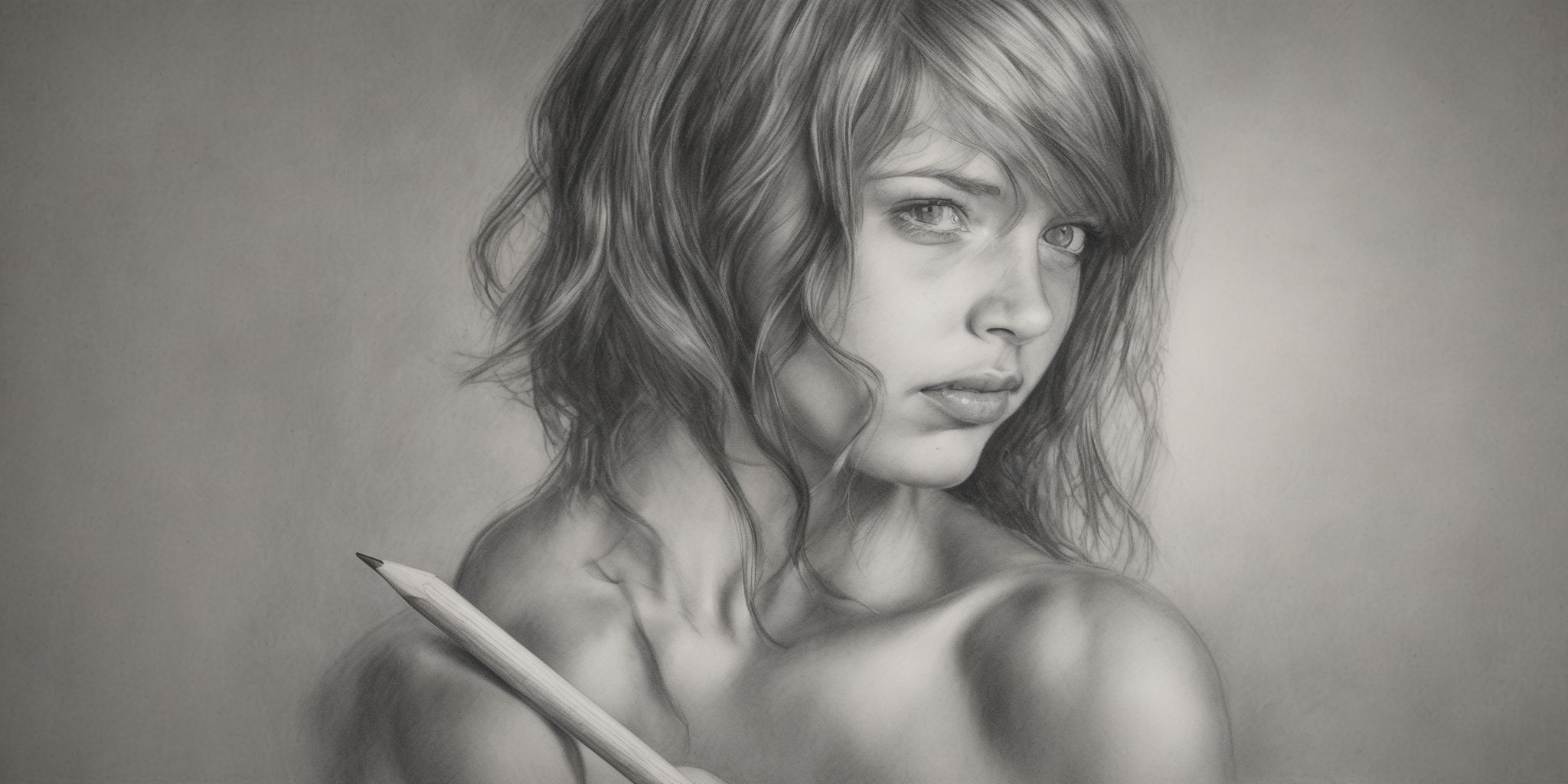 Pencil  in realistic, photographic style