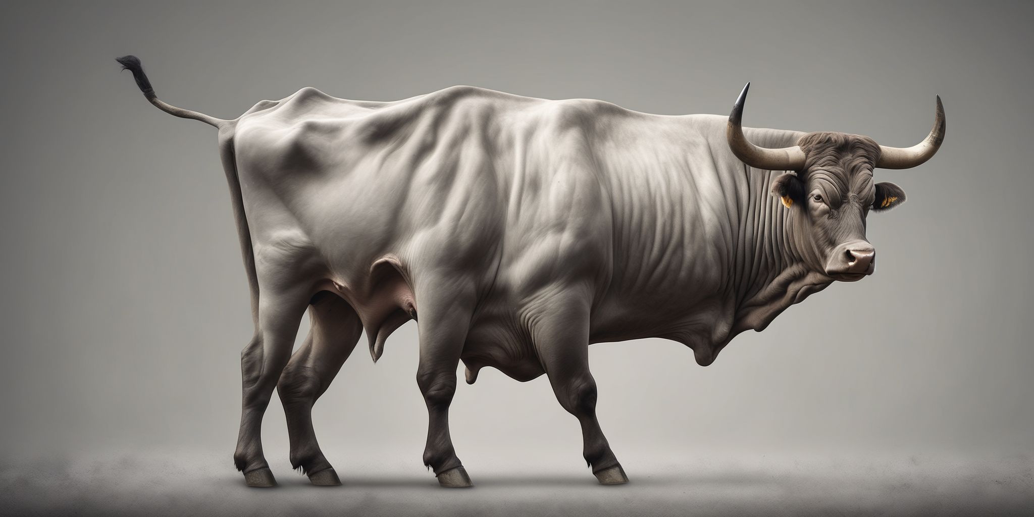 Bull  in realistic, photographic style