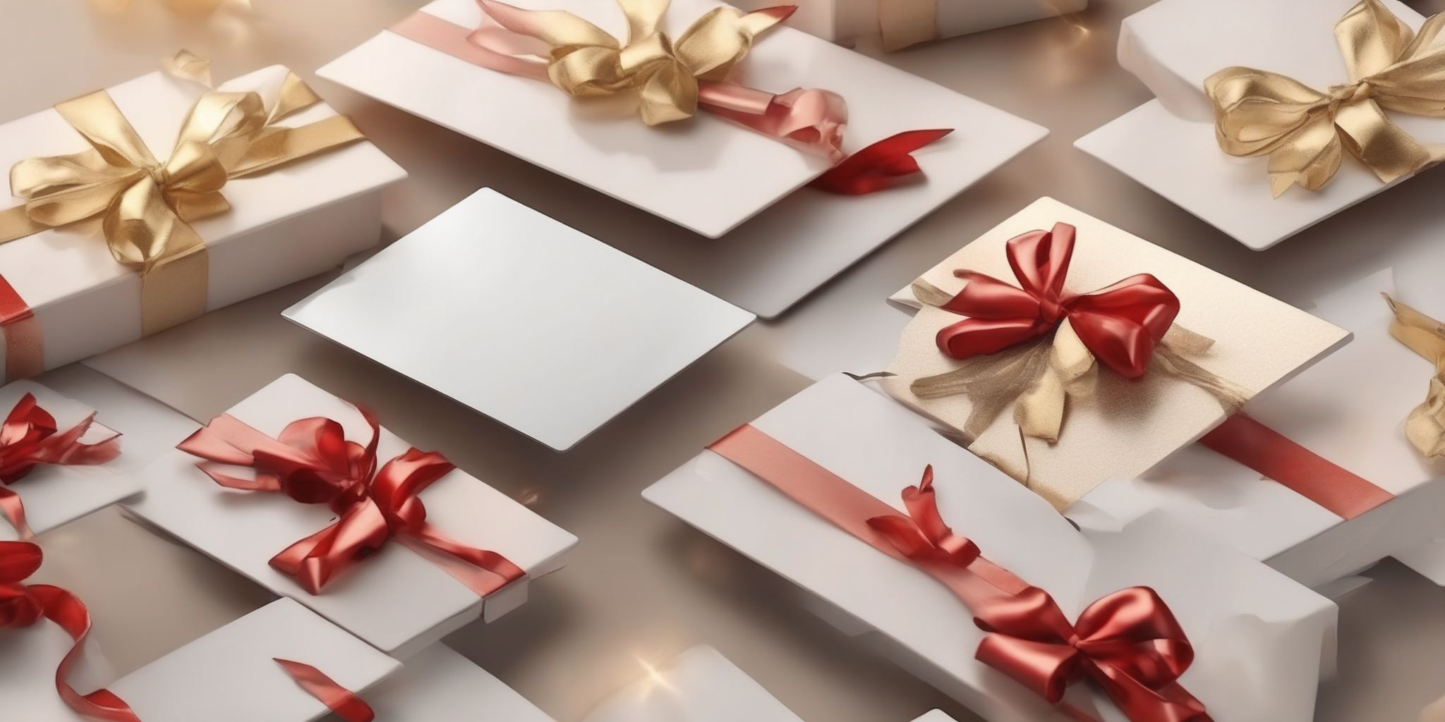 Gift cards  in realistic, photographic style