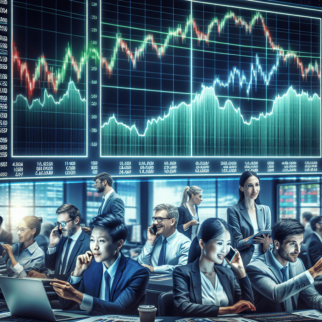 Market index  in realistic, photographic style
