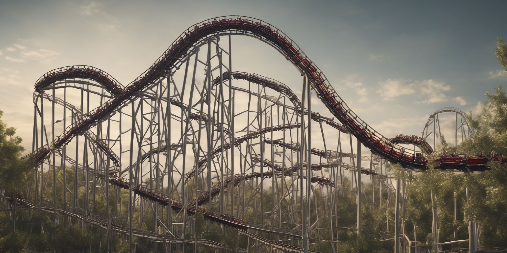 Rollercoaster  in realistic, photographic style