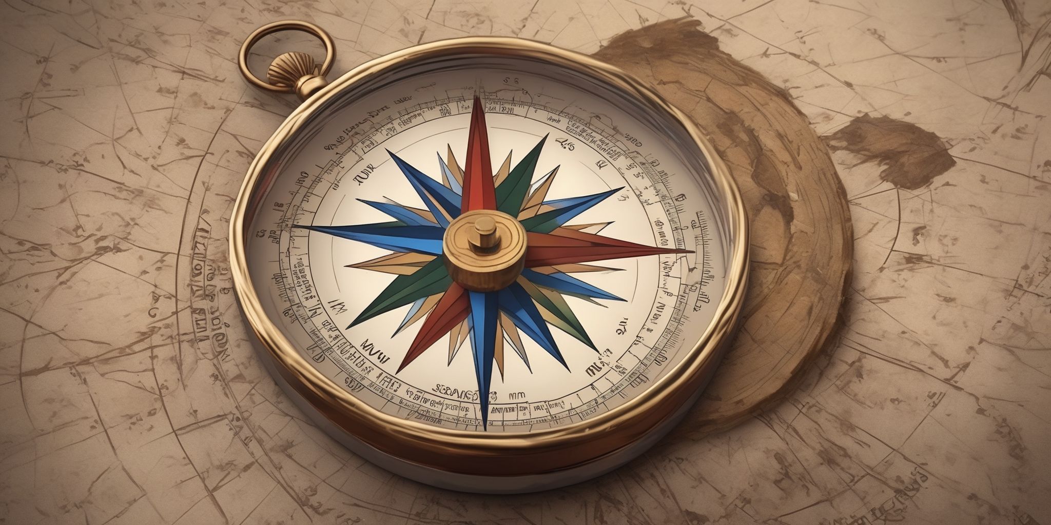 Compass  in realistic, photographic style