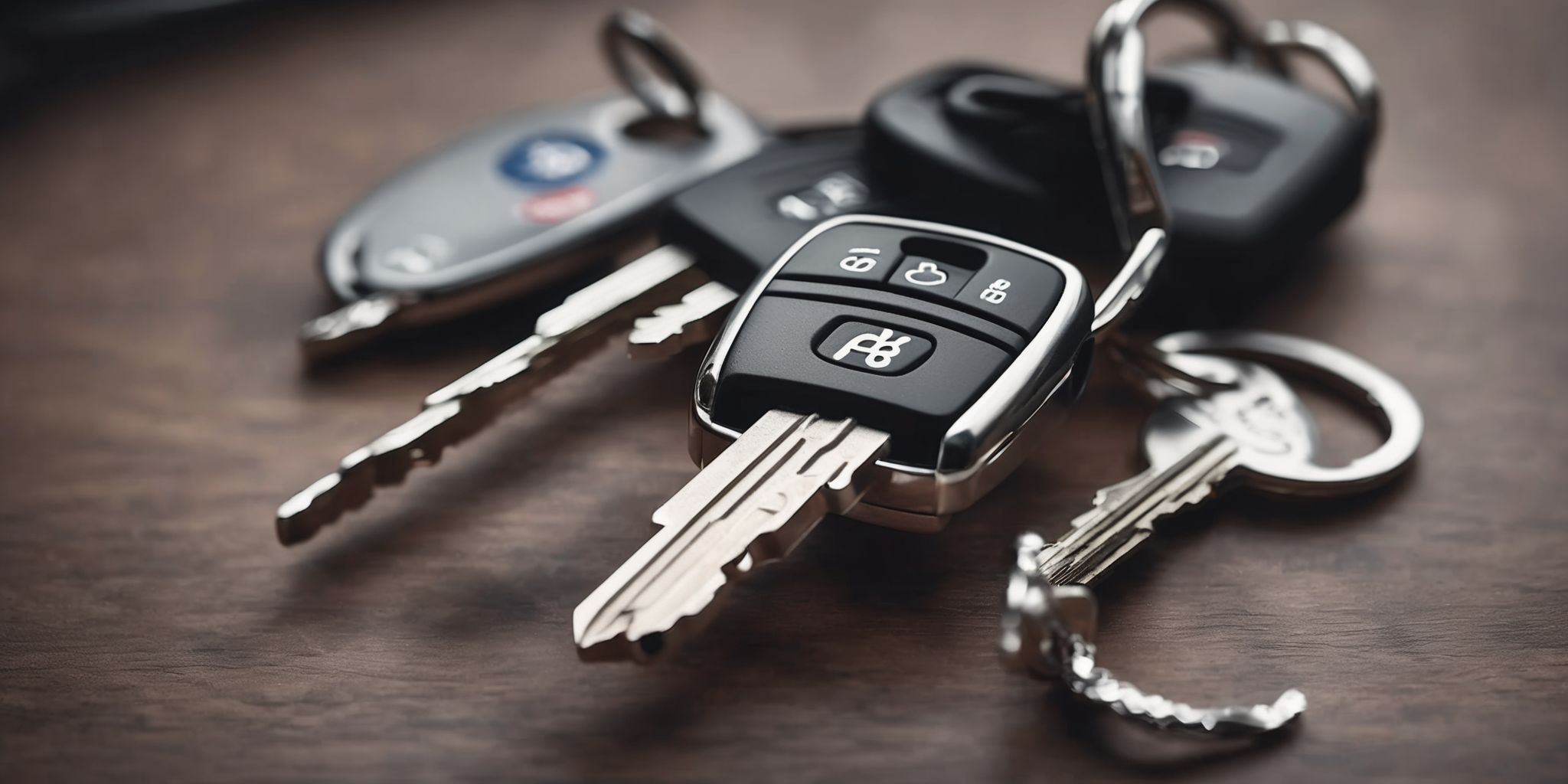 Car key  in realistic, photographic style