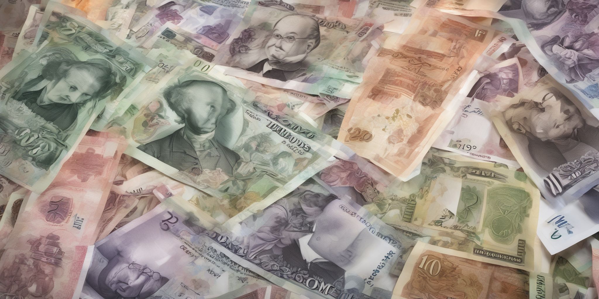 Banknotes  in realistic, photographic style