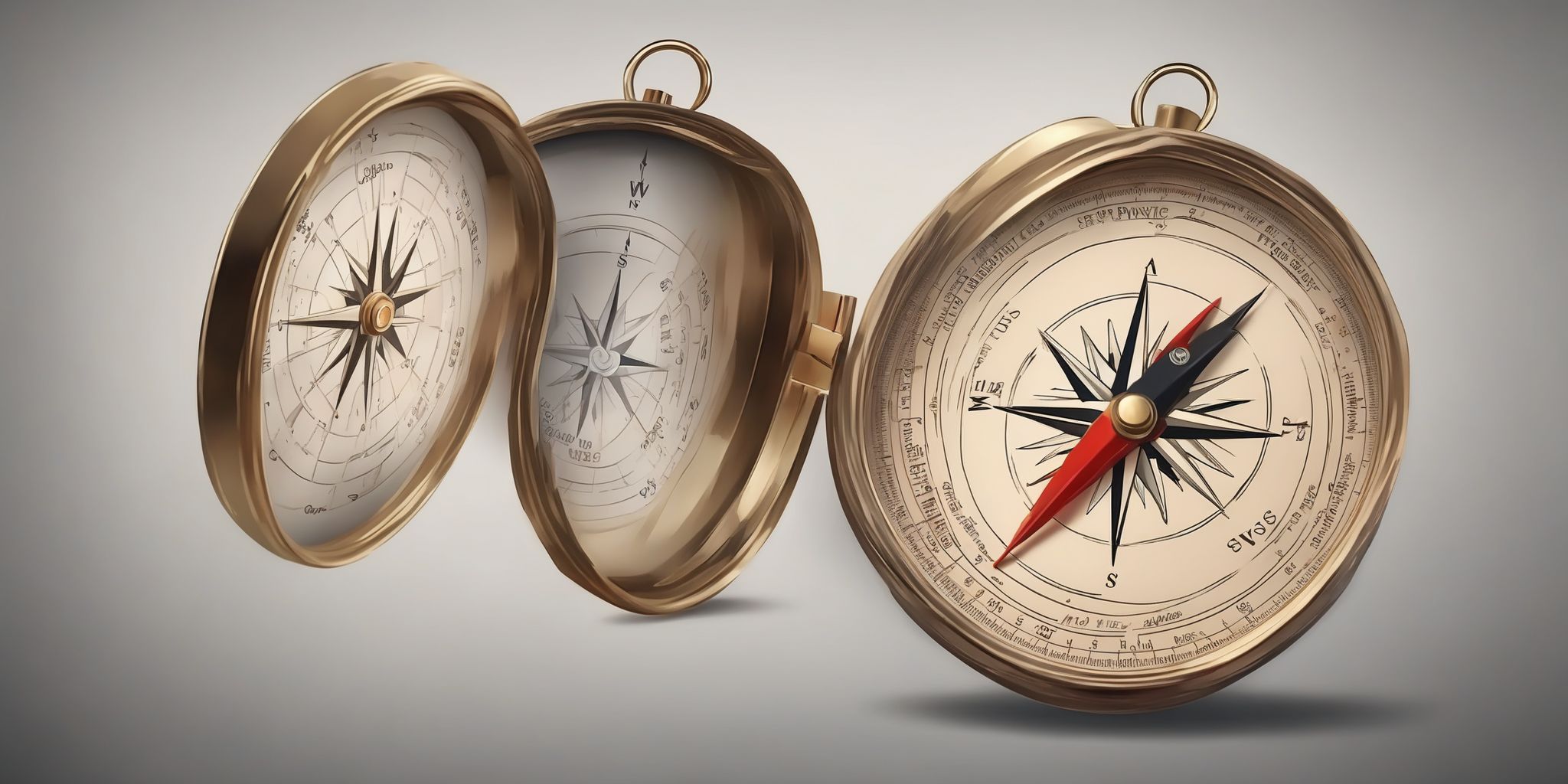 Compass  in realistic, photographic style