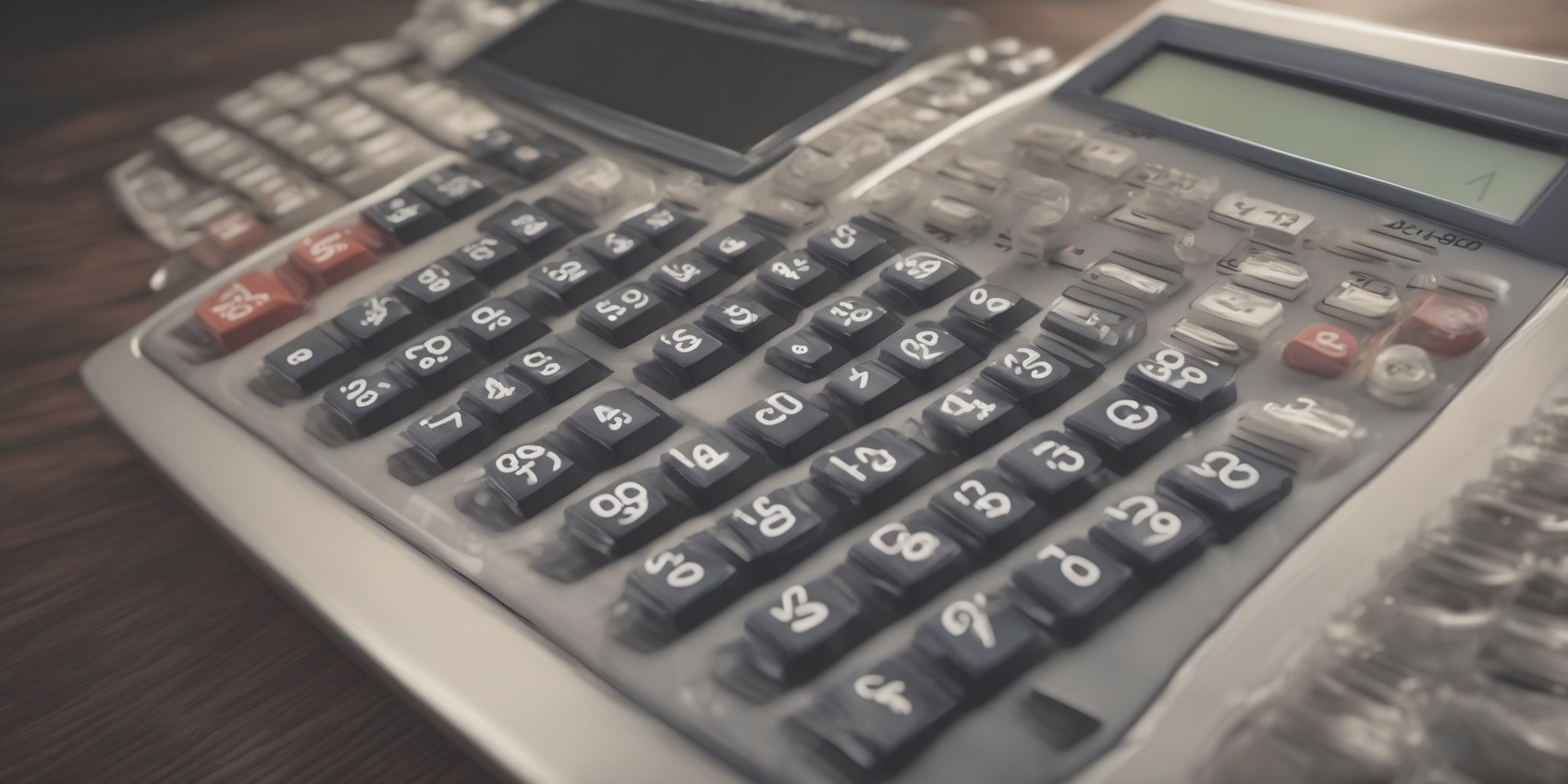 Calculator  in realistic, photographic style