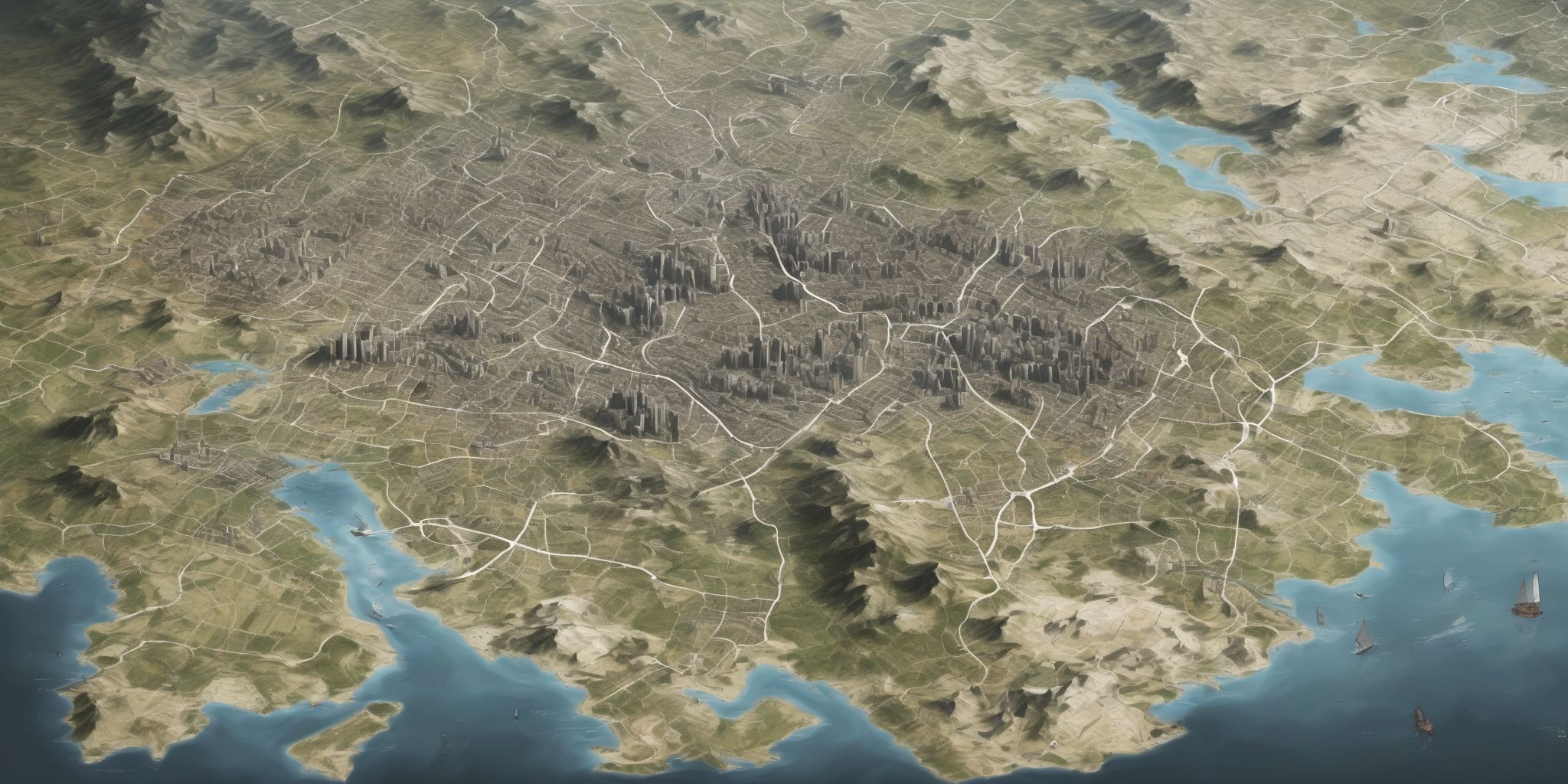Map  in realistic, photographic style