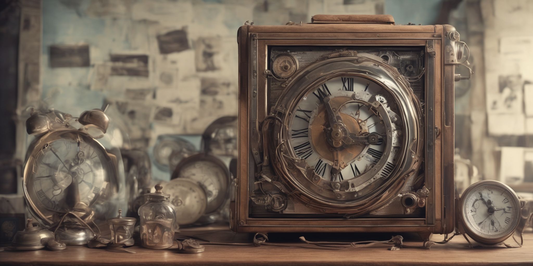 Time machine  in realistic, photographic style