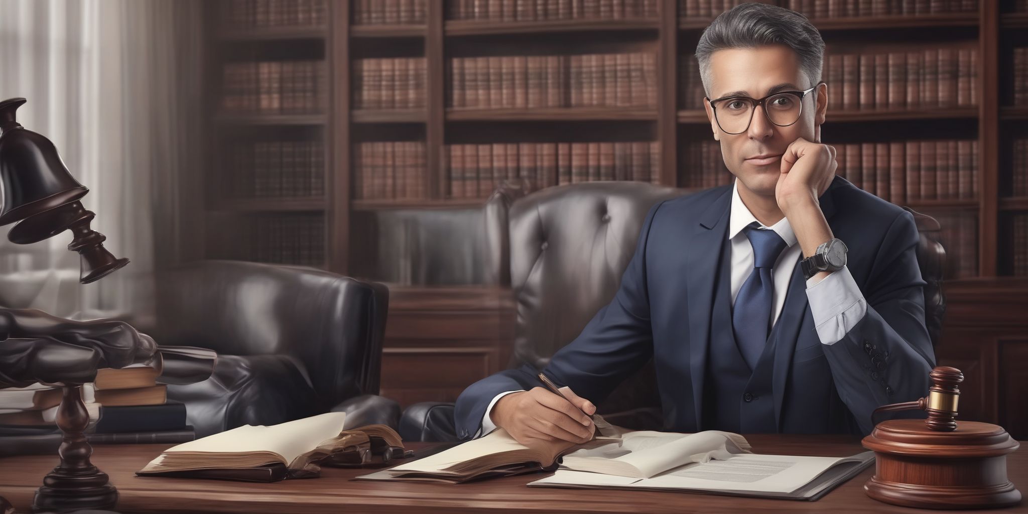 Lawyer  in realistic, photographic style