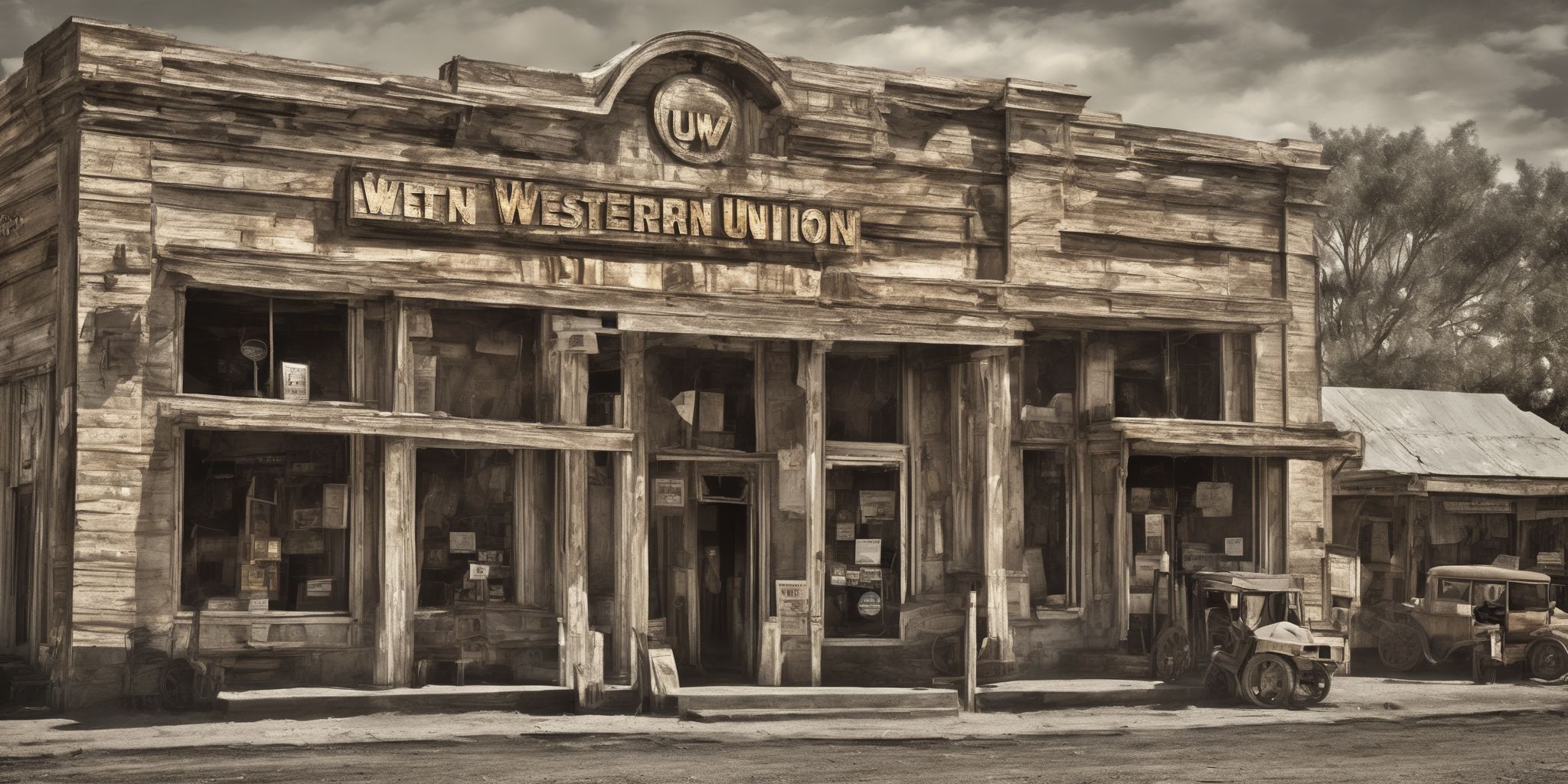 Western Union  in realistic, photographic style