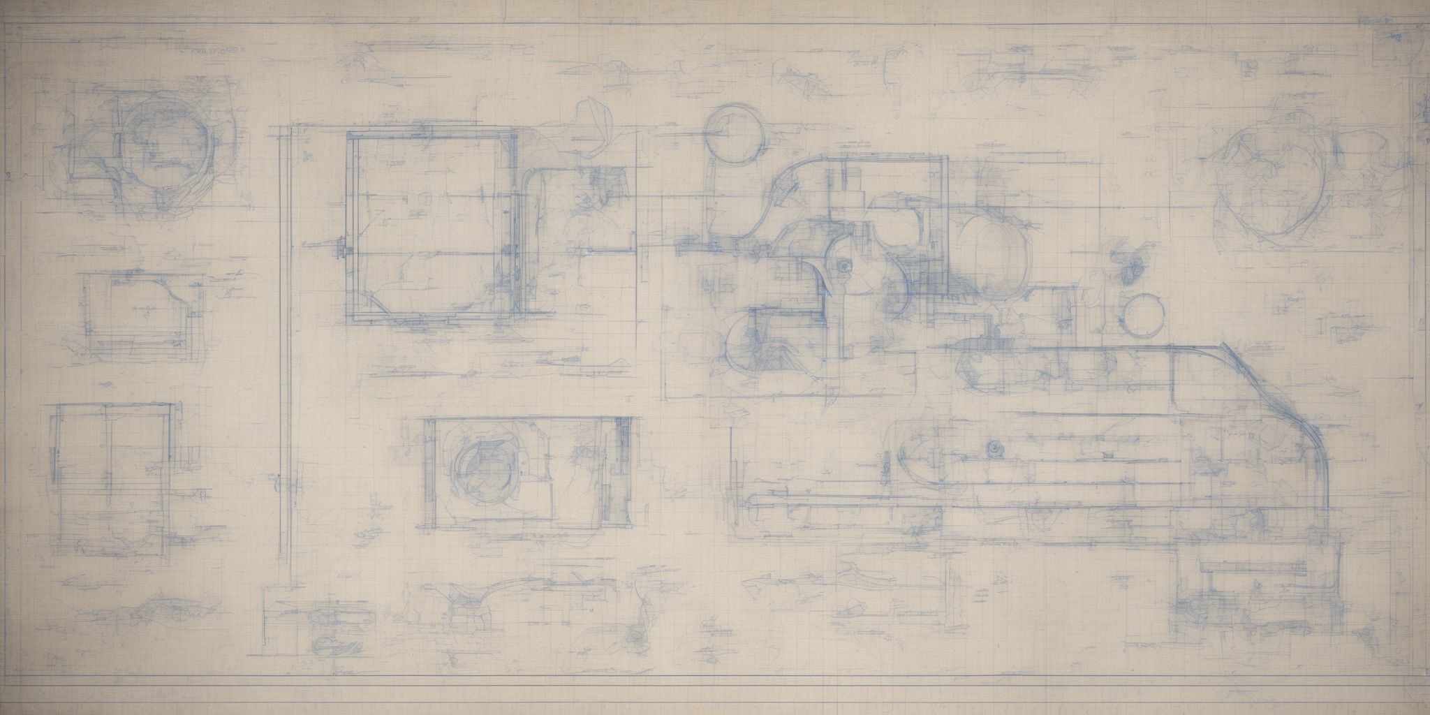 Blueprint  in realistic, photographic style