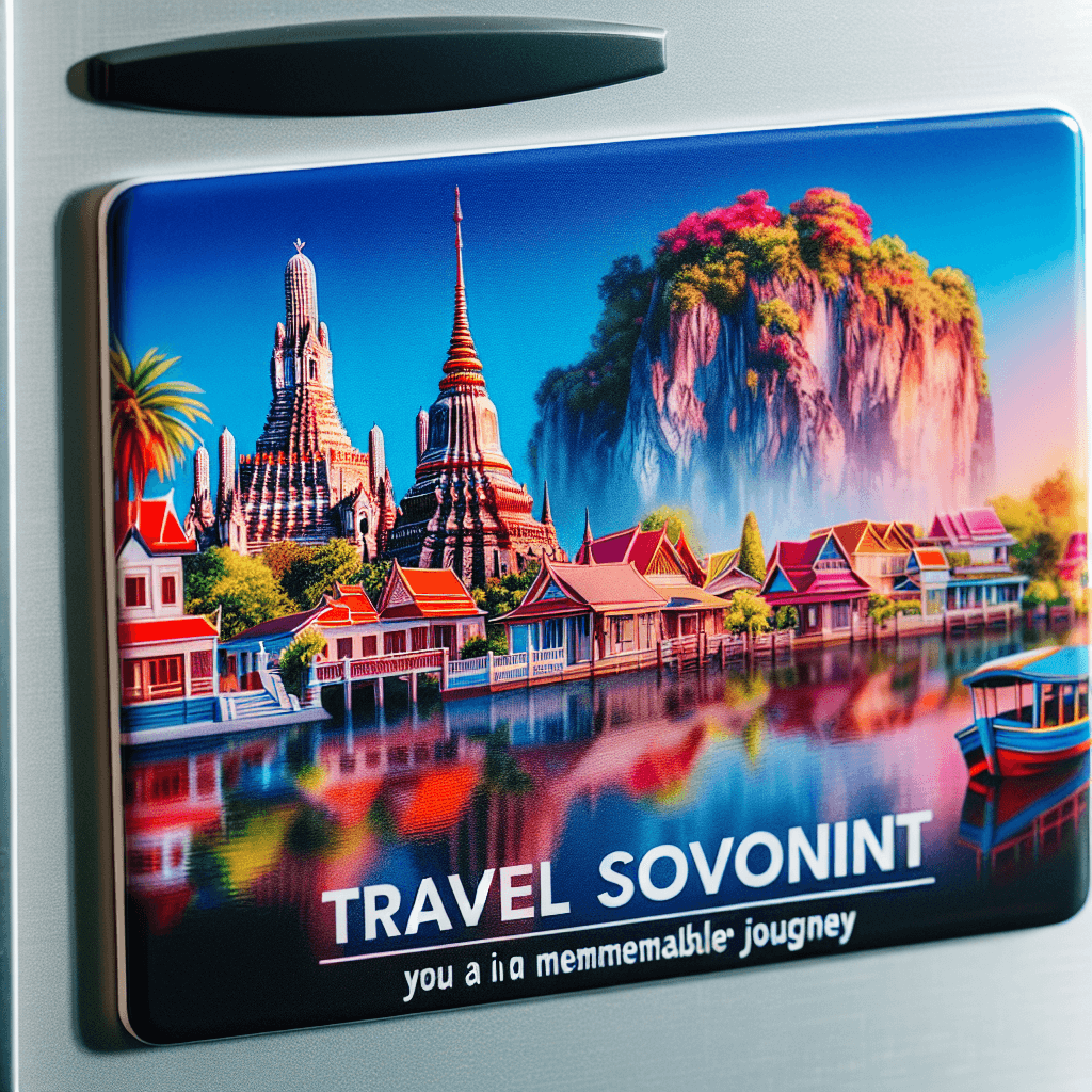 Travel souvenirs -> Magnet  in realistic, photographic style