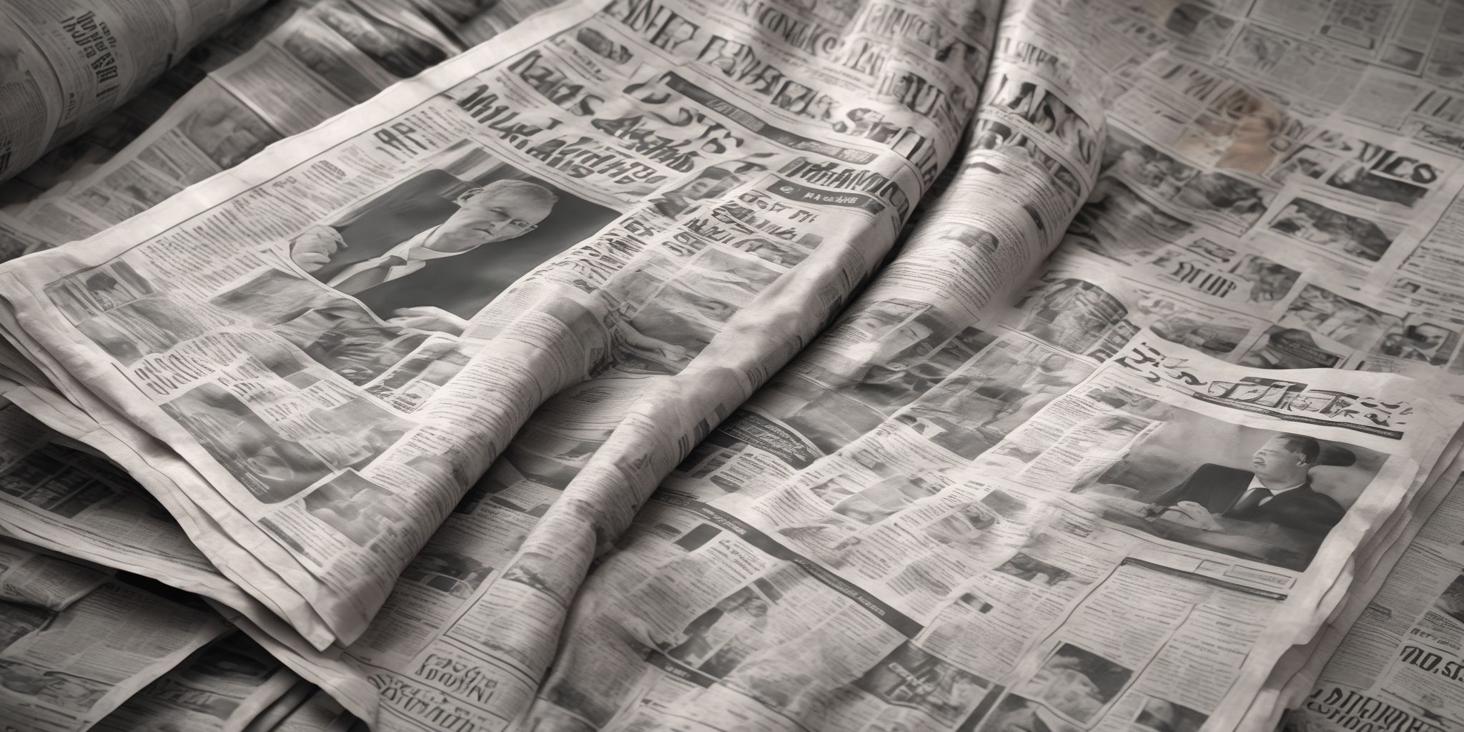 Newspaper  in realistic, photographic style