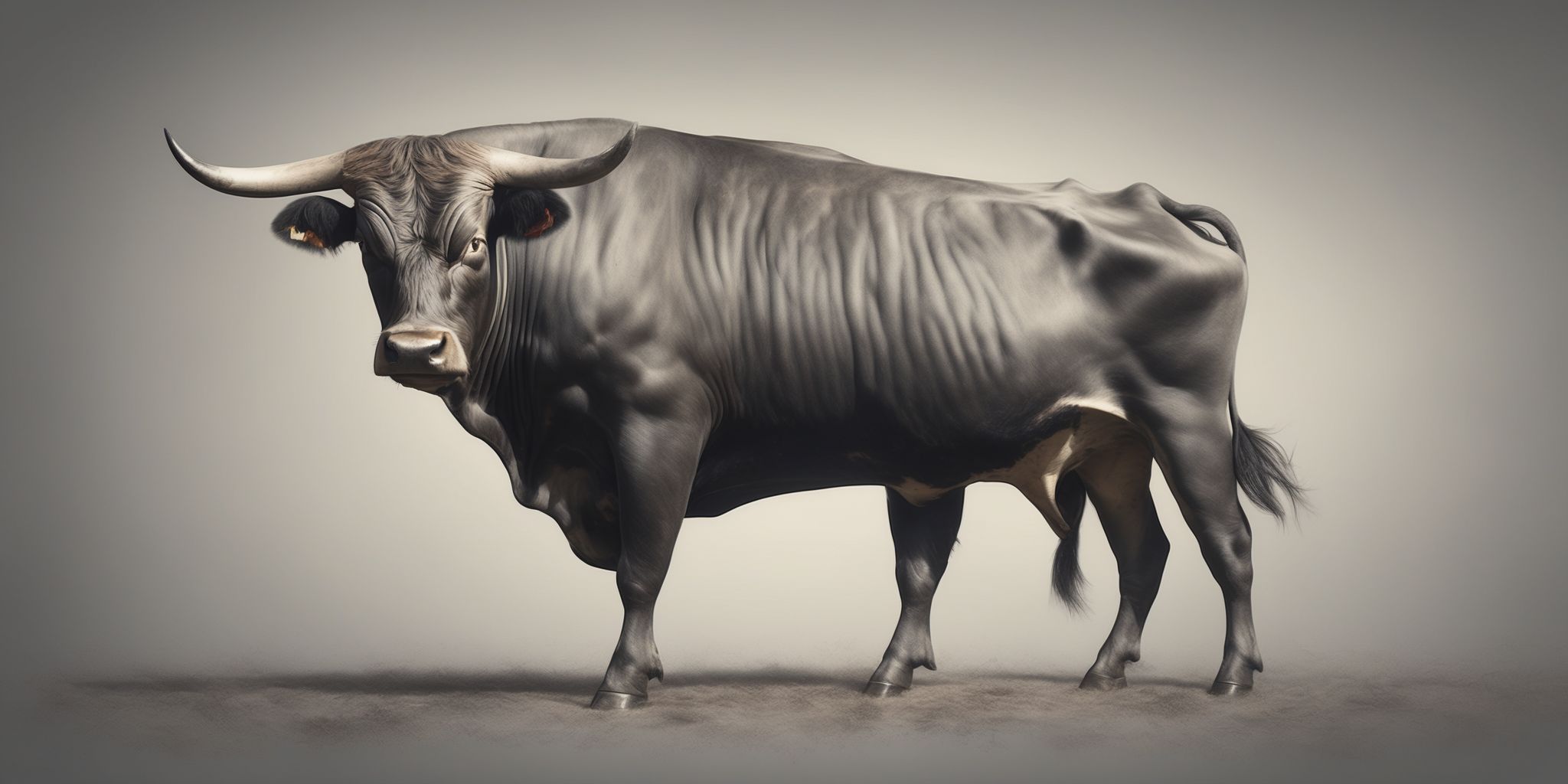 Bull  in realistic, photographic style