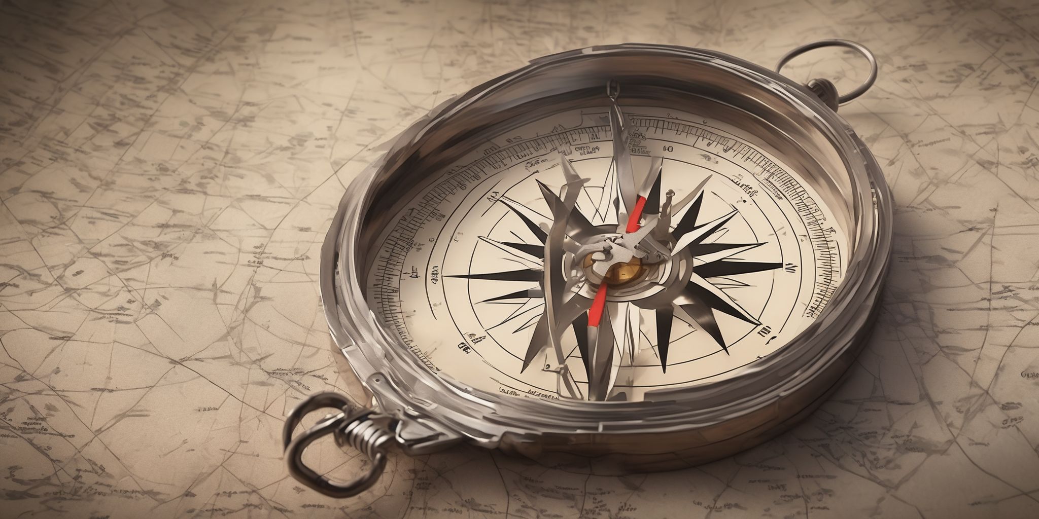 Compass  in realistic, photographic style