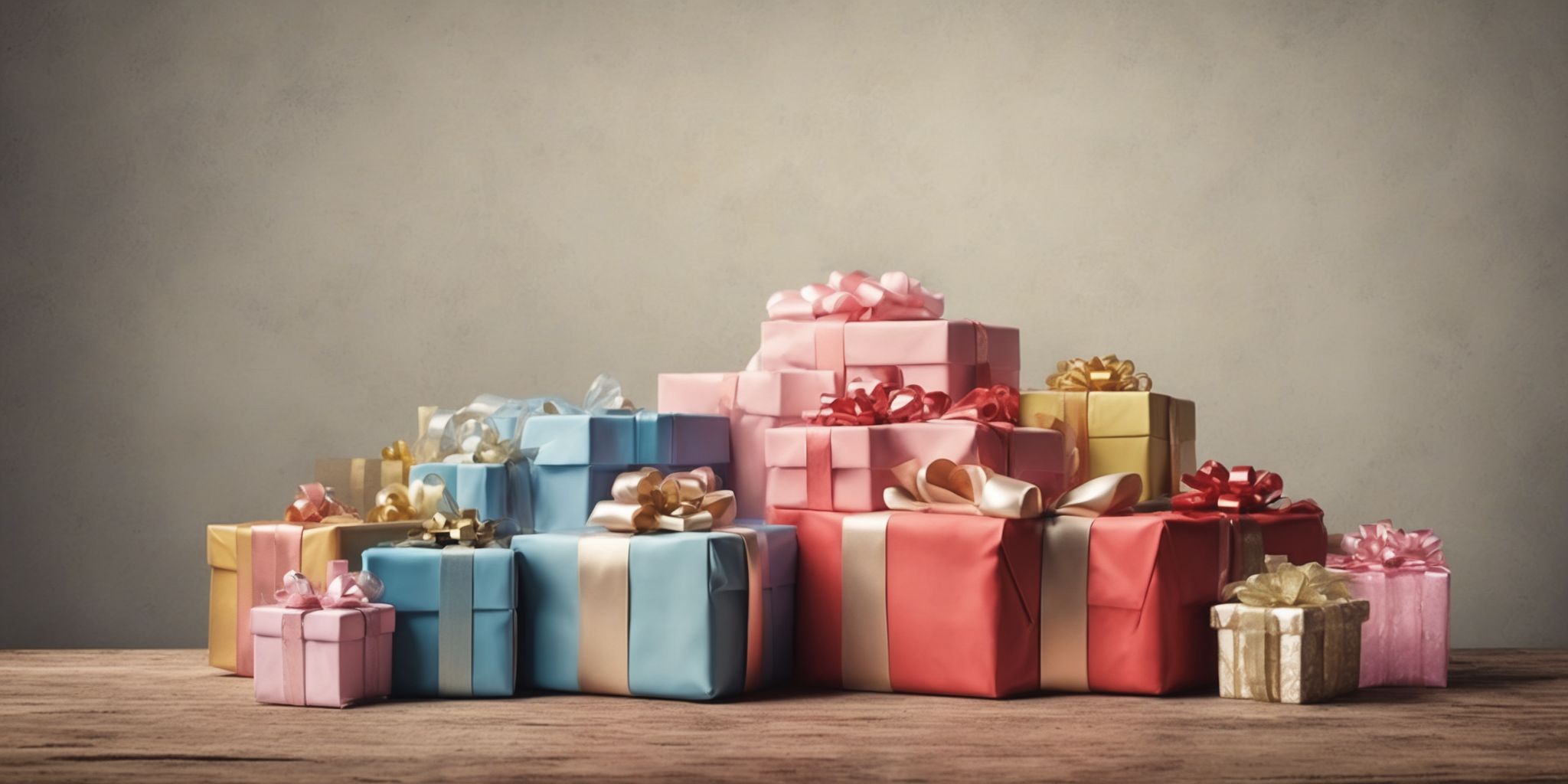 Plan Gifts: Presents  in realistic, photographic style
