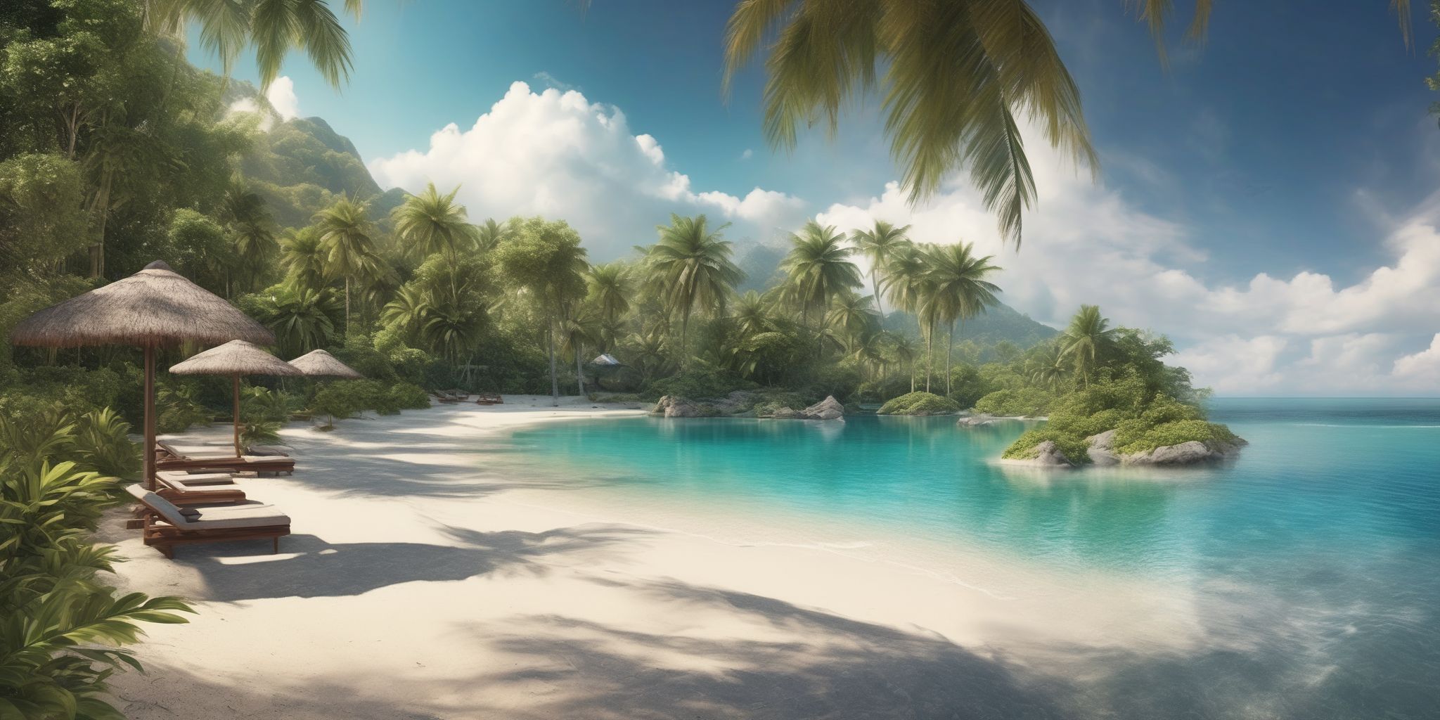 Paradise  in realistic, photographic style