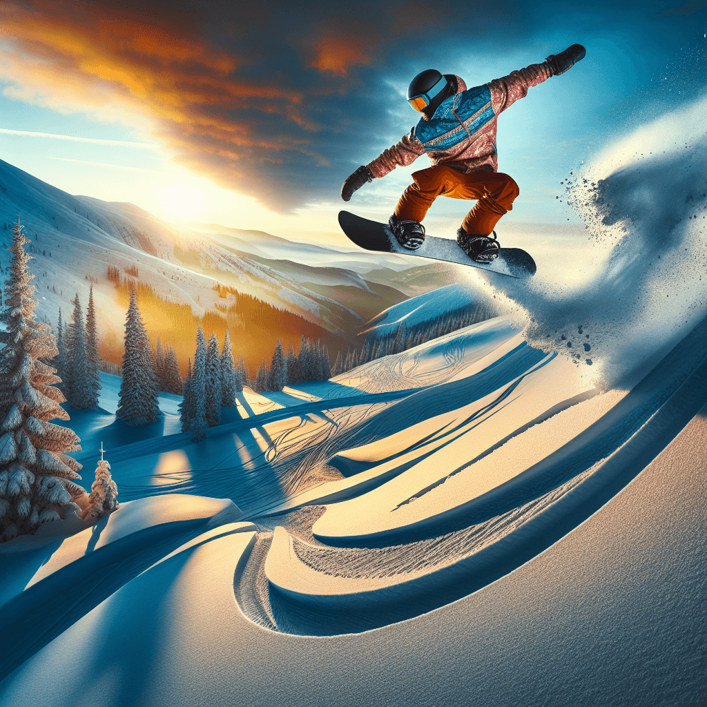 Snowboard  in realistic, photographic style