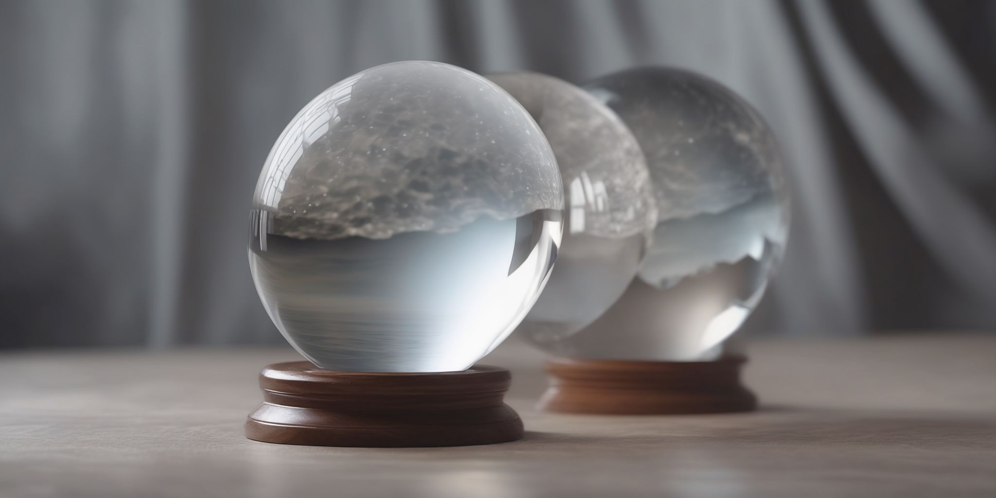 Crystal ball  in realistic, photographic style