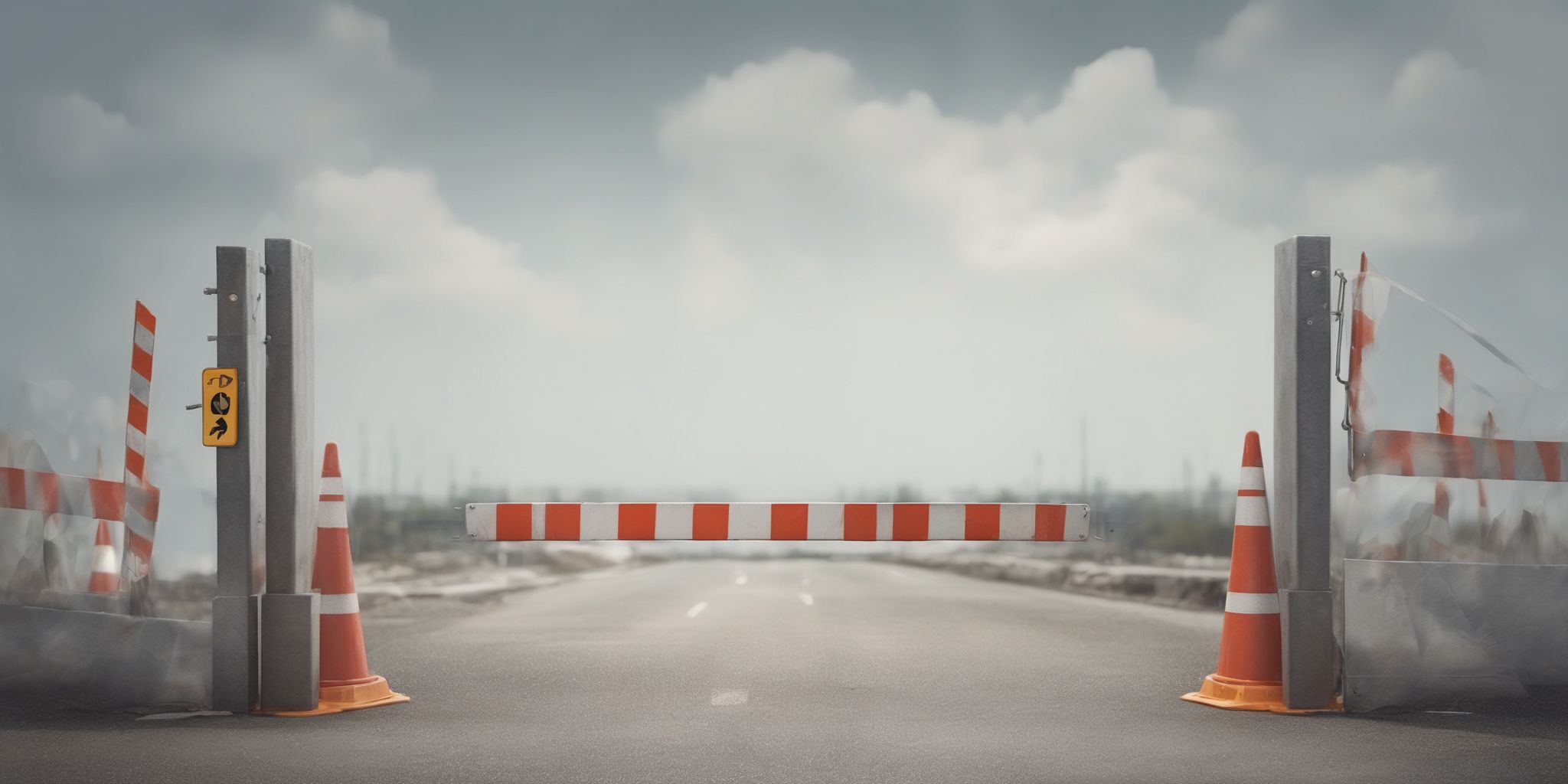 Barrier  in realistic, photographic style