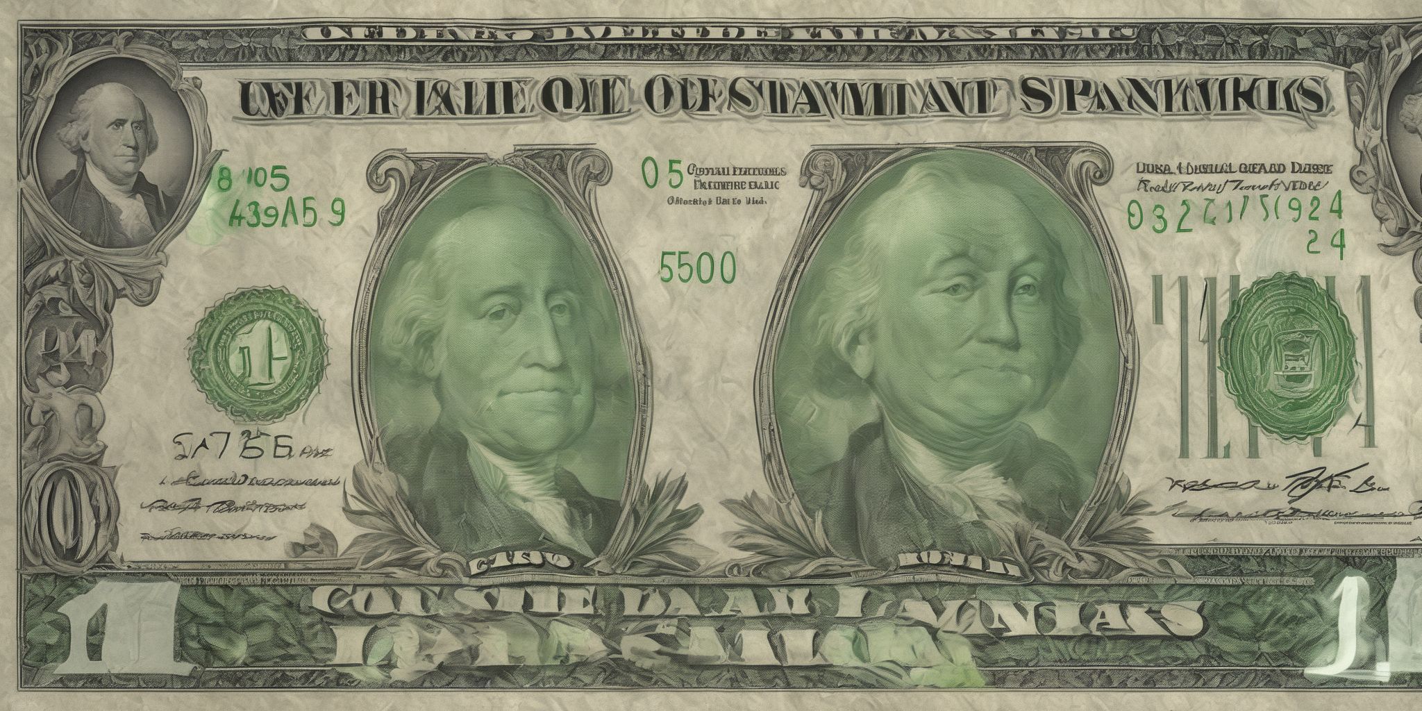 Greenbacks  in realistic, photographic style