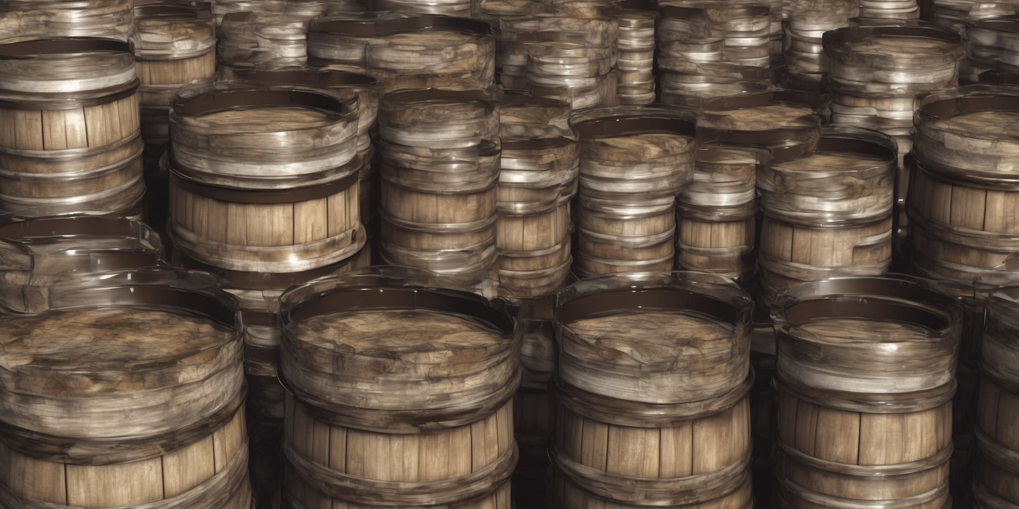 Barrels oil  in realistic, photographic style