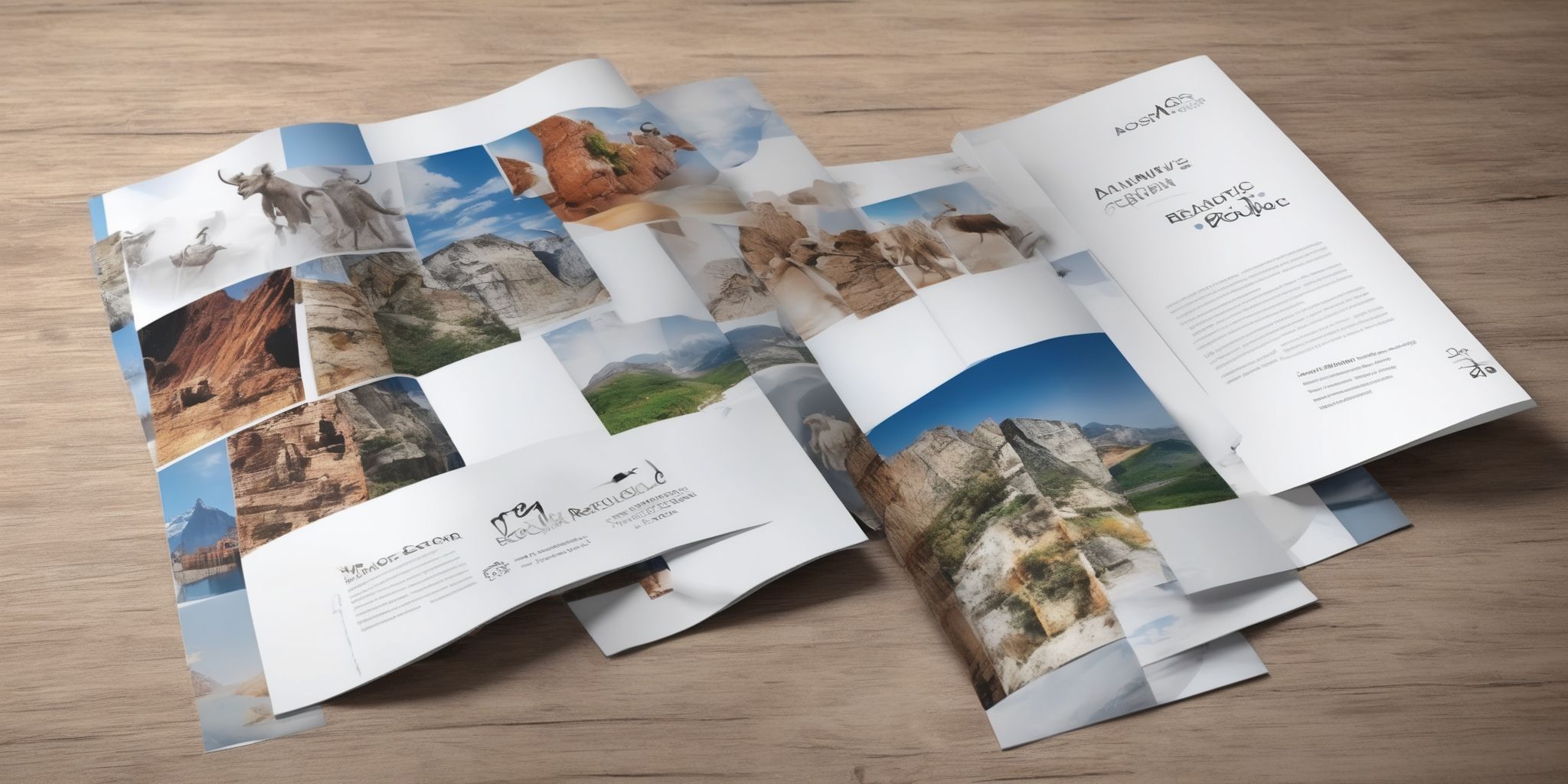 Brochure  in realistic, photographic style