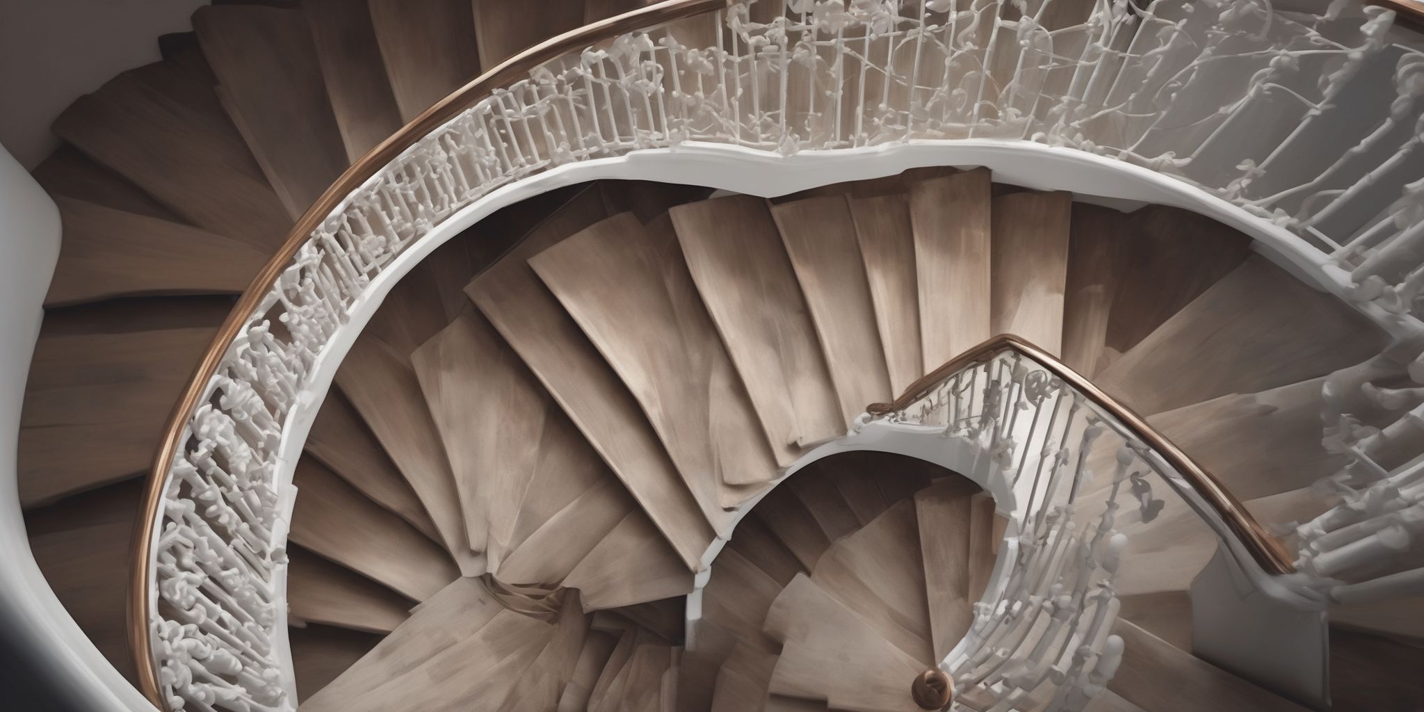 Spiral staircase  in realistic, photographic style