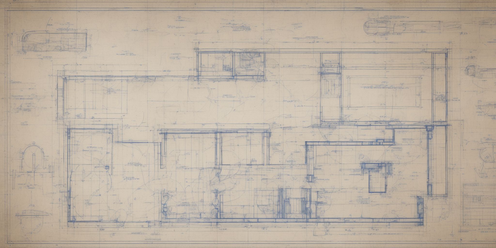 Blueprint  in realistic, photographic style