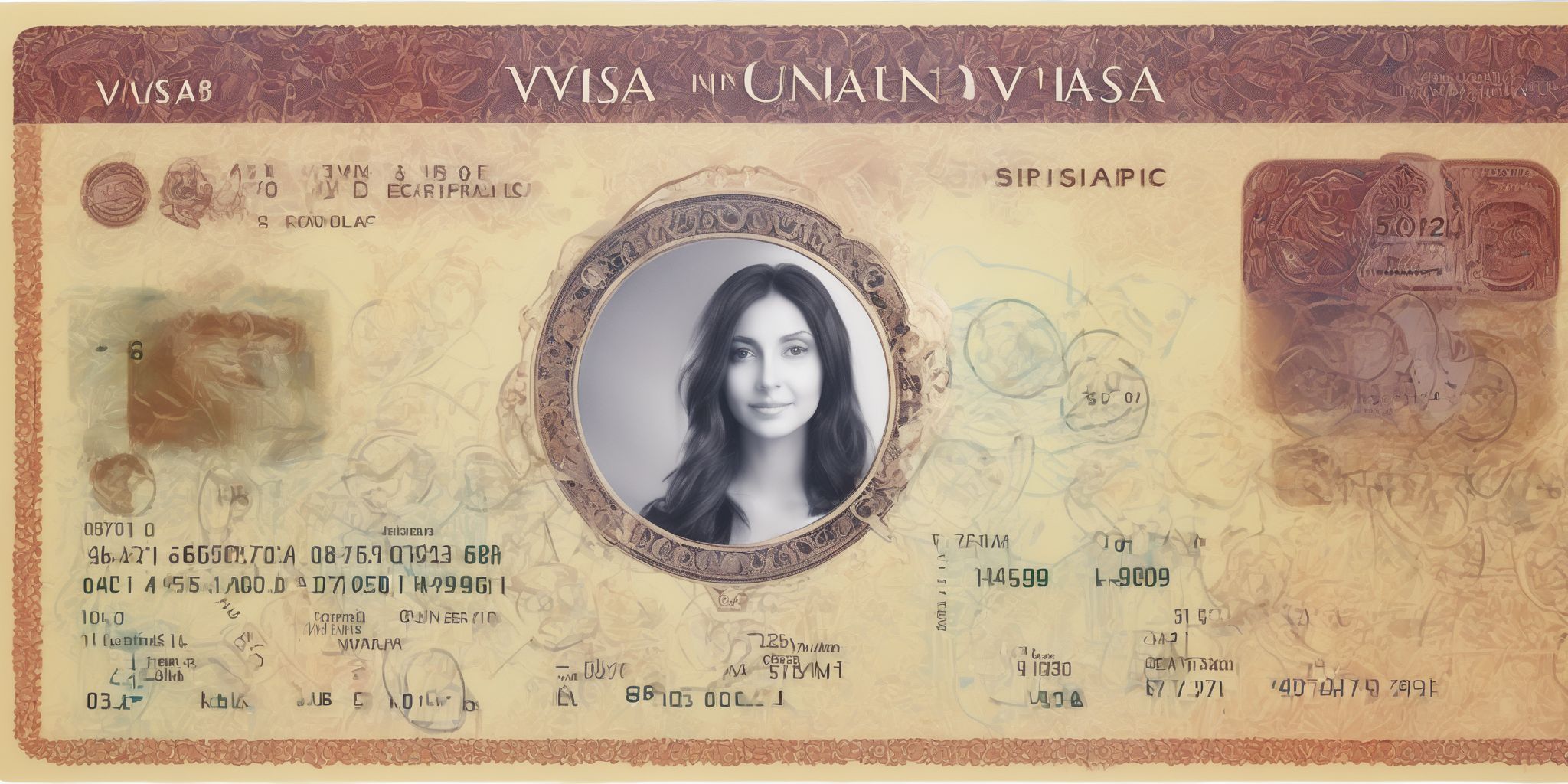 Visa  in realistic, photographic style