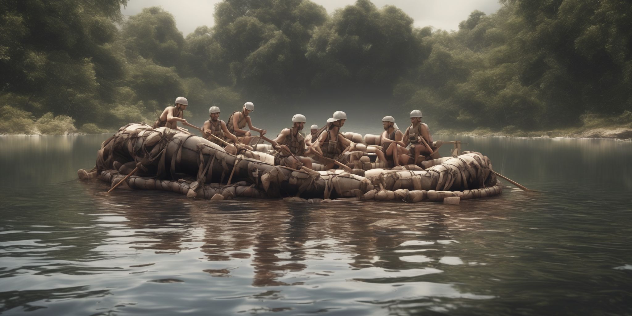 Raft  in realistic, photographic style