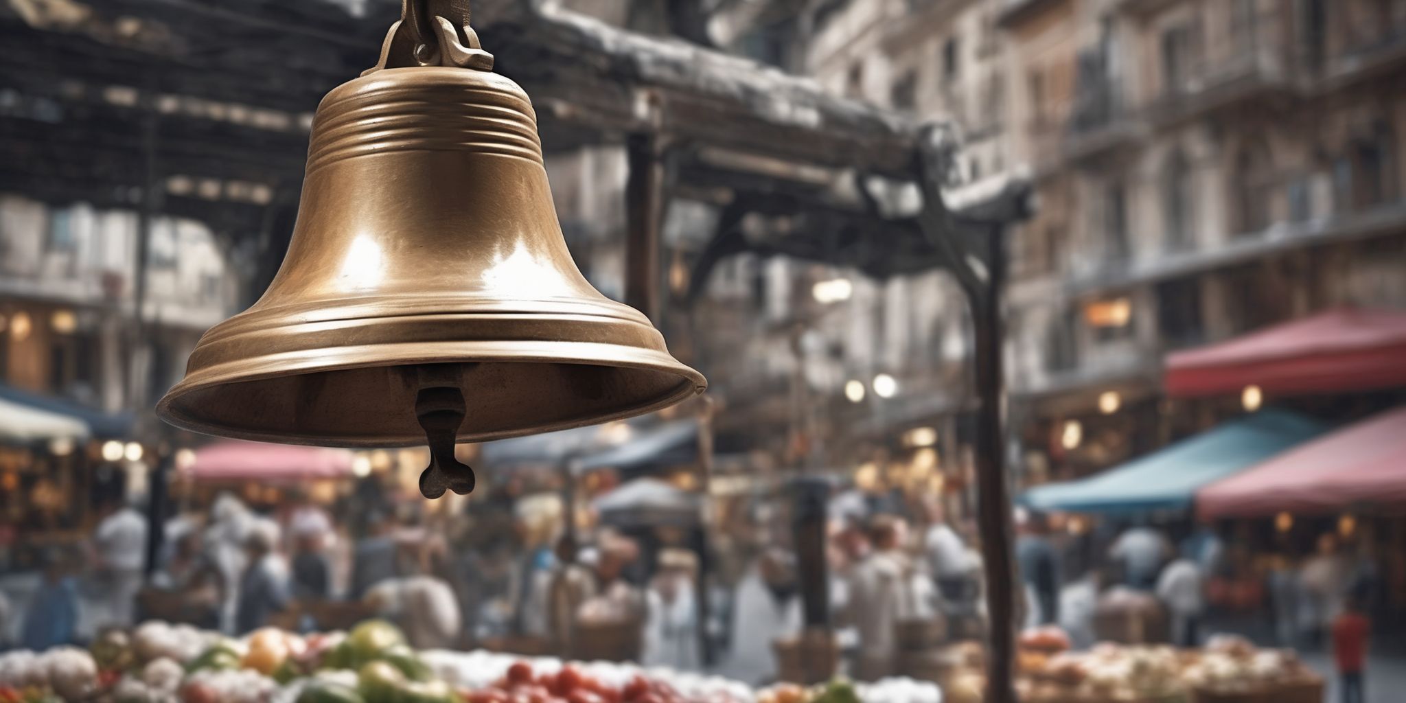 Market bell  in realistic, photographic style