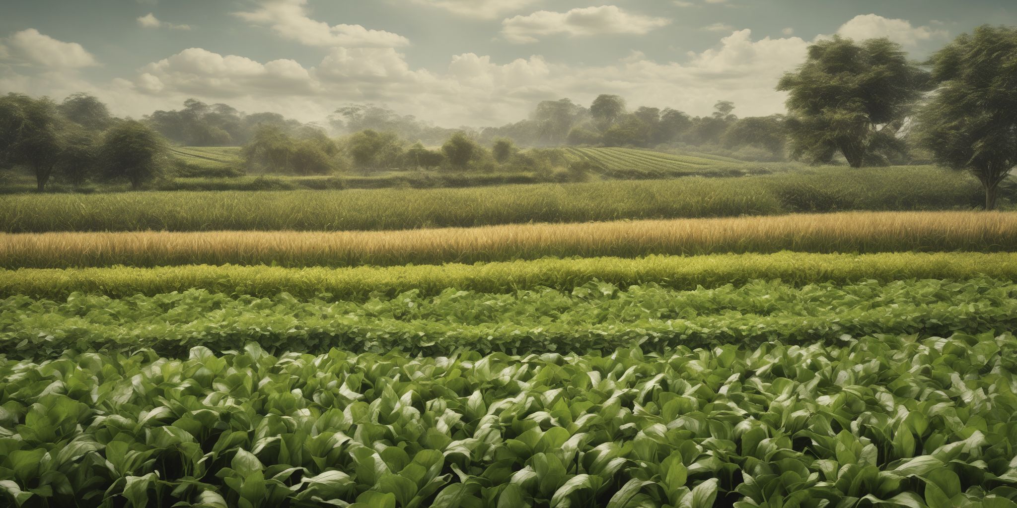 Crops  in realistic, photographic style