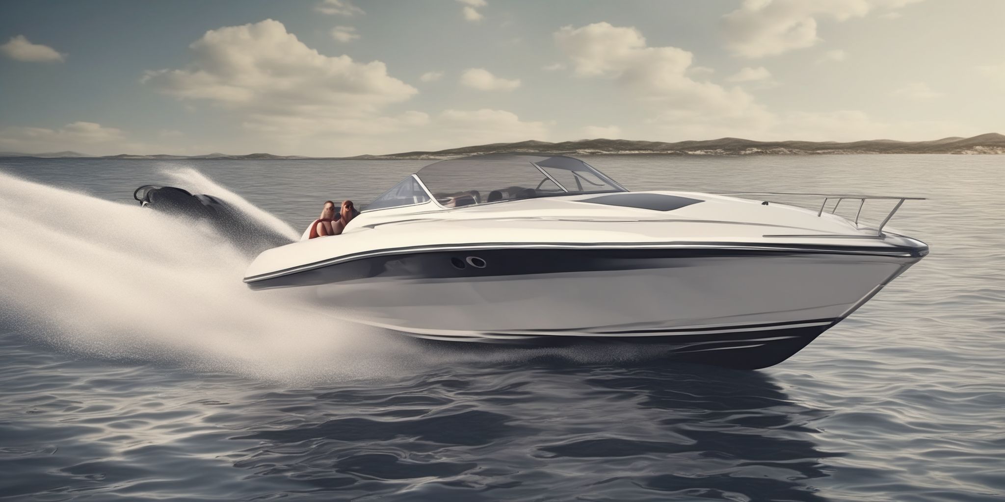 Speedboat  in realistic, photographic style