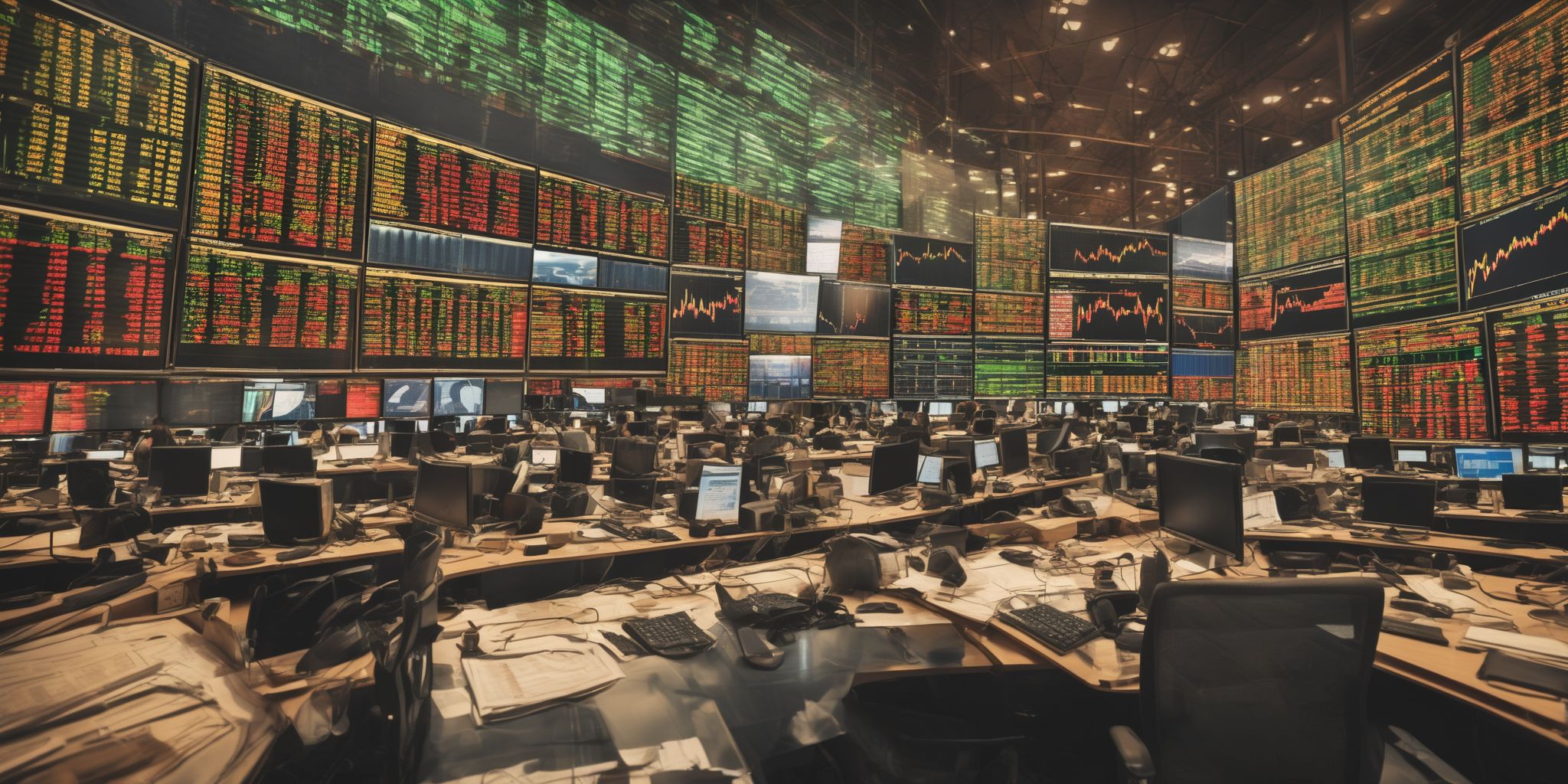 Stock market  in realistic, photographic style